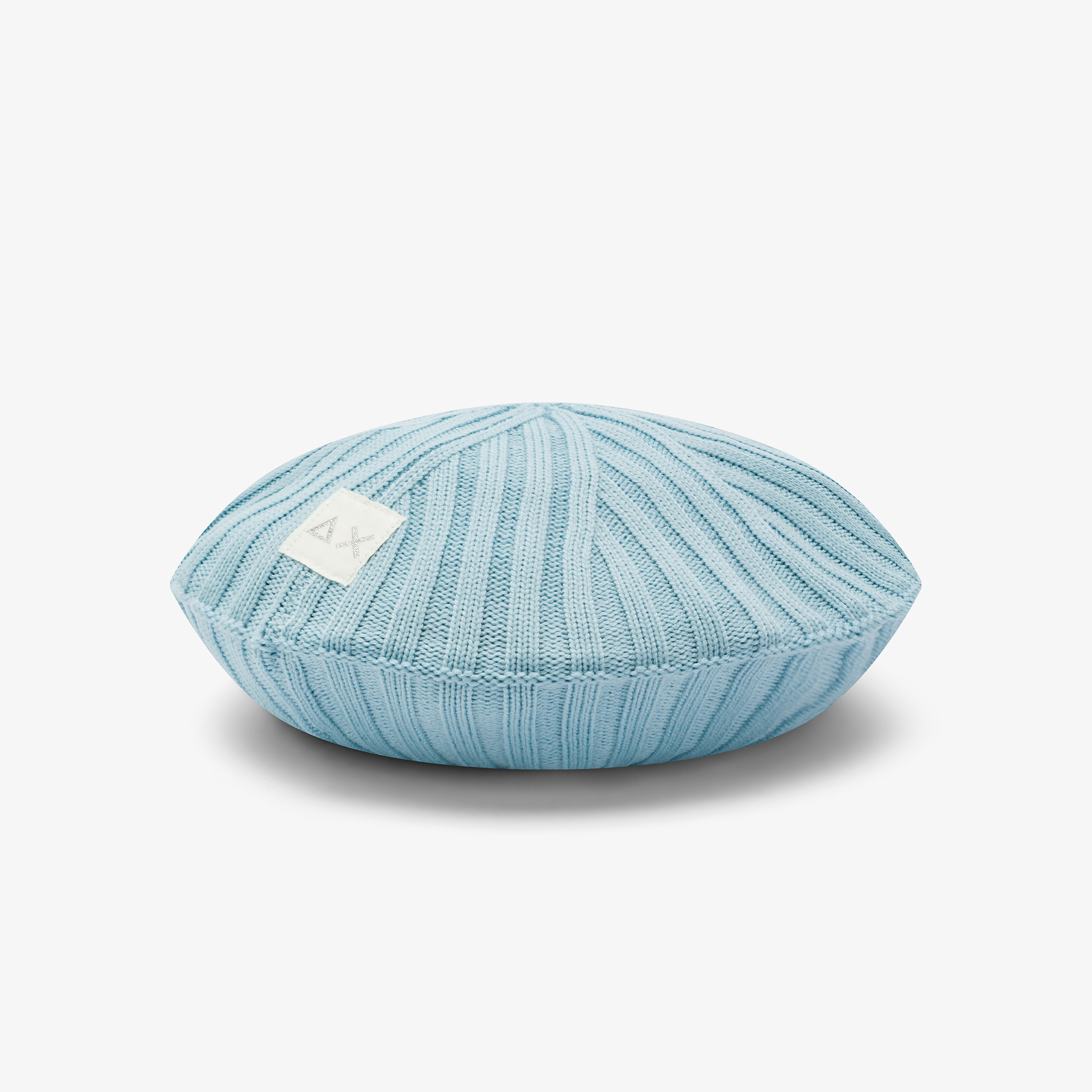 Bice light blue wool blend beret