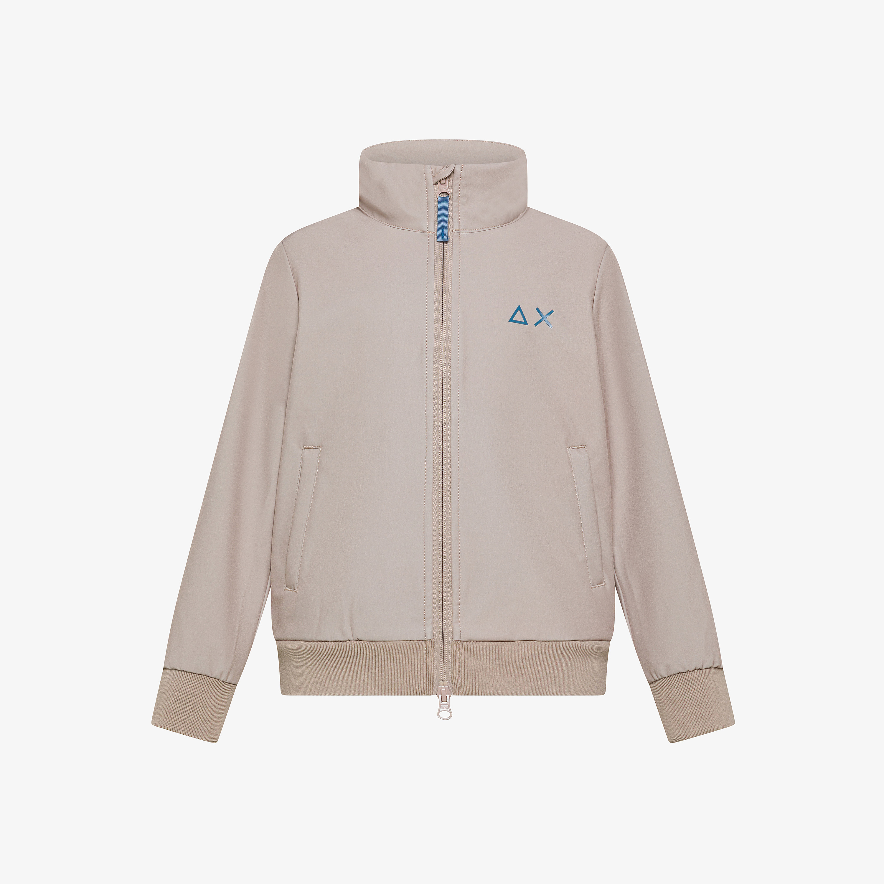 Boy's high collar rain jacket