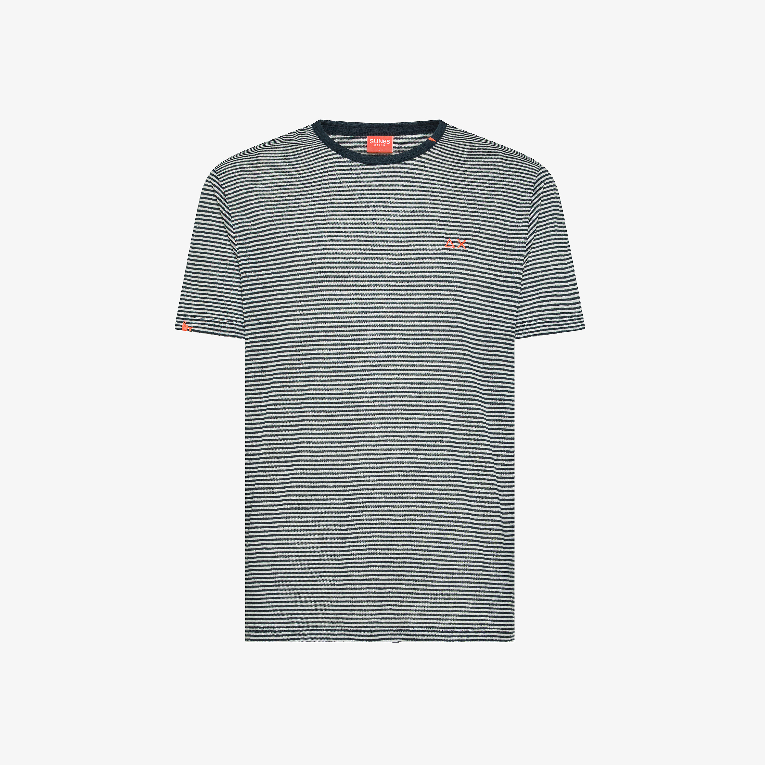 T-shirt jersey linen stripes beach s/s