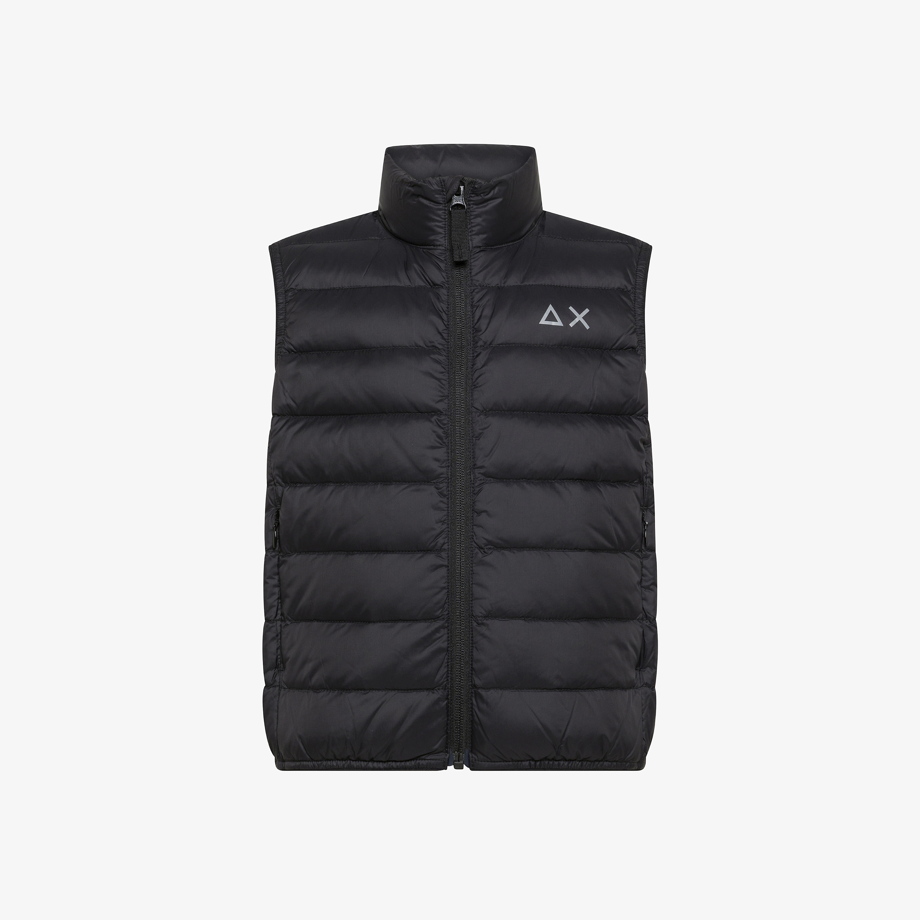 Gilet in nylon trapuntato nero