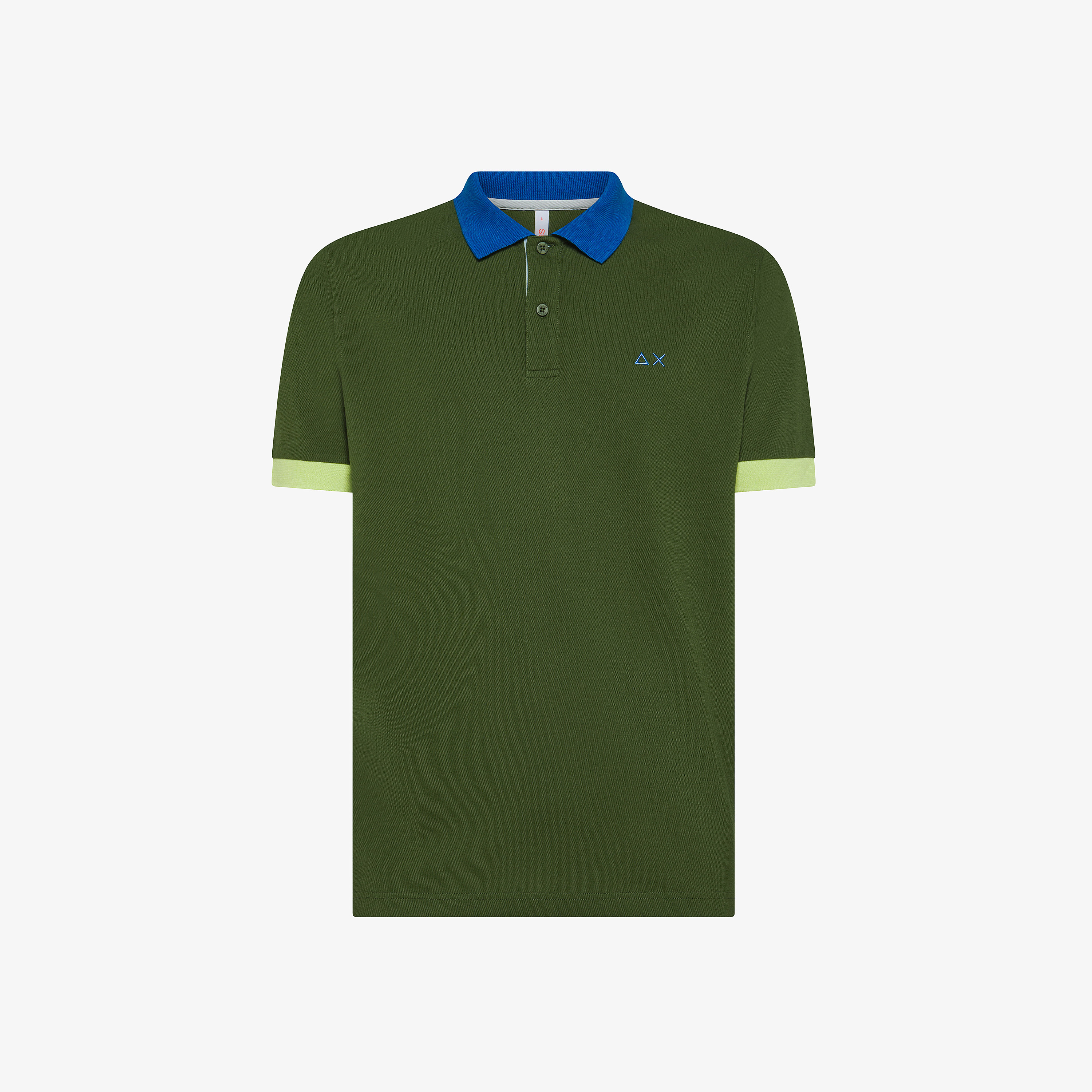 Polo in piquet di cotone verde scuro