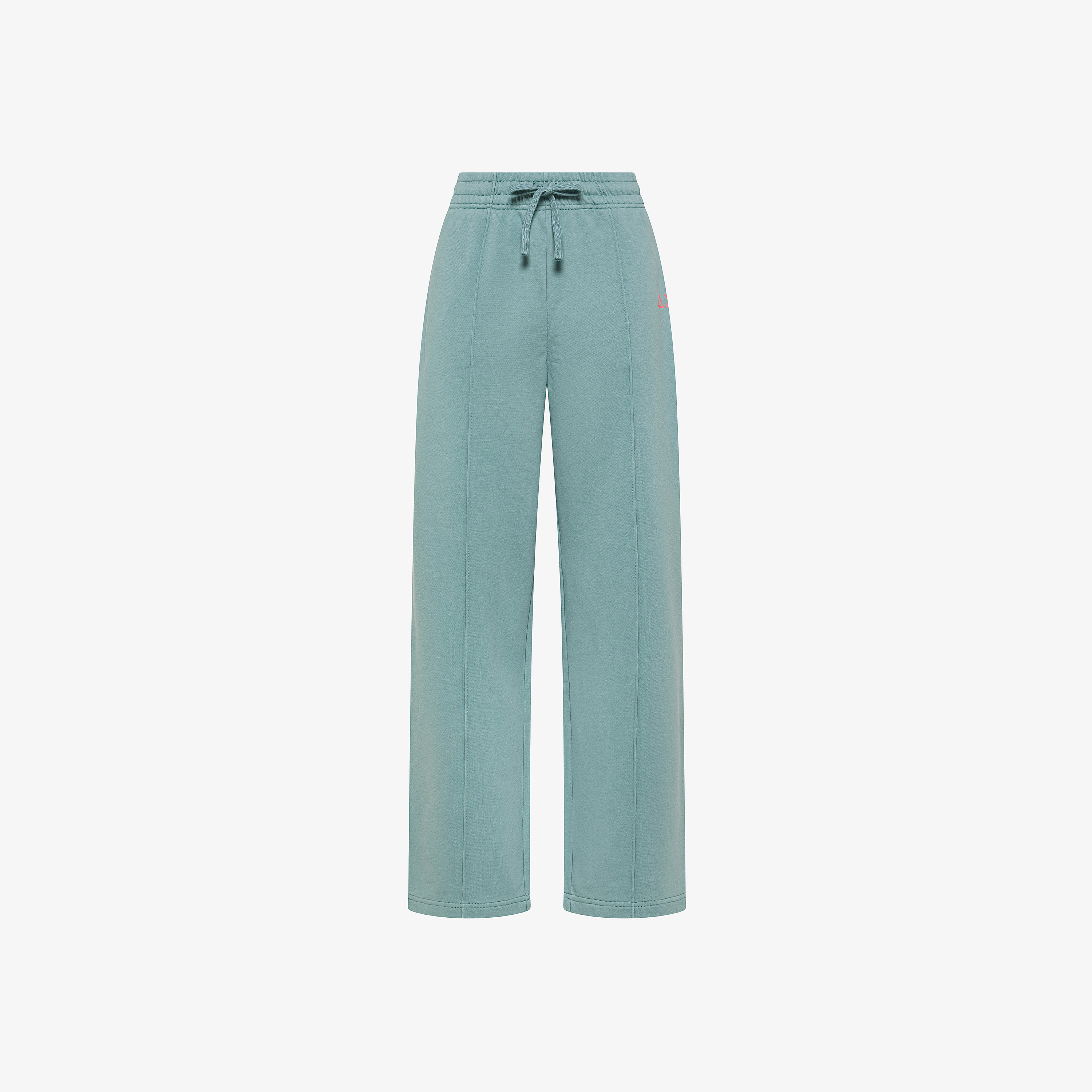 Pantaloni in felpa con piega azzurro cenere