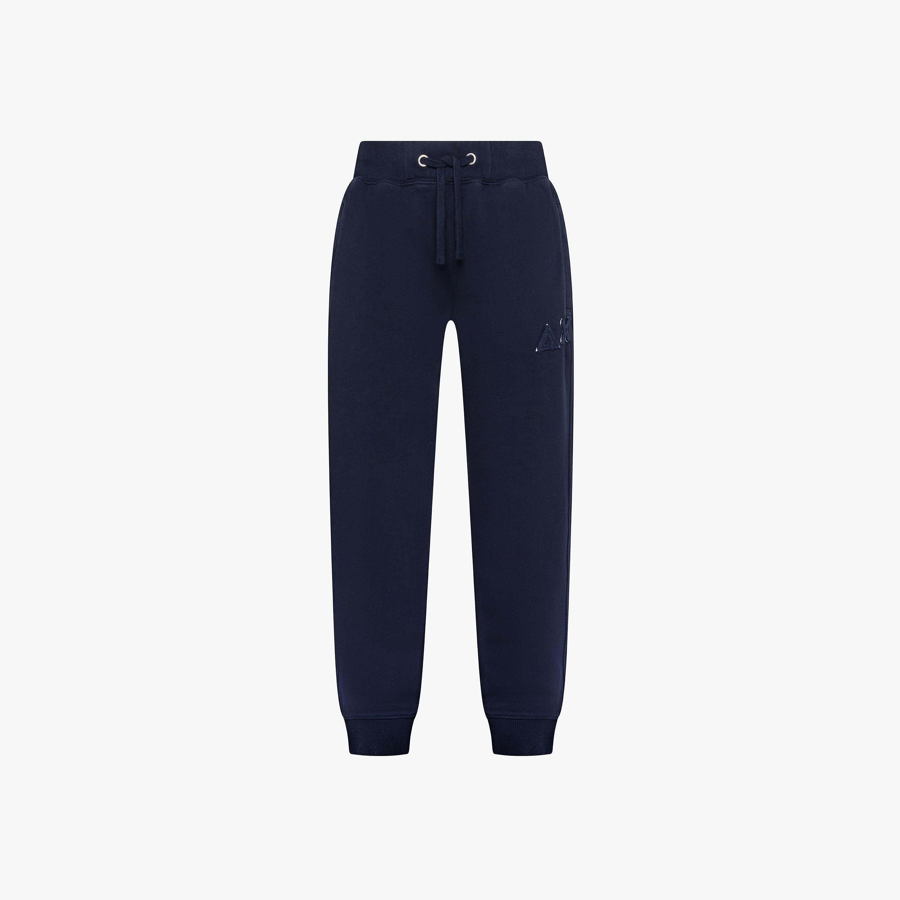Navy blue vintage-effect fleece joggers