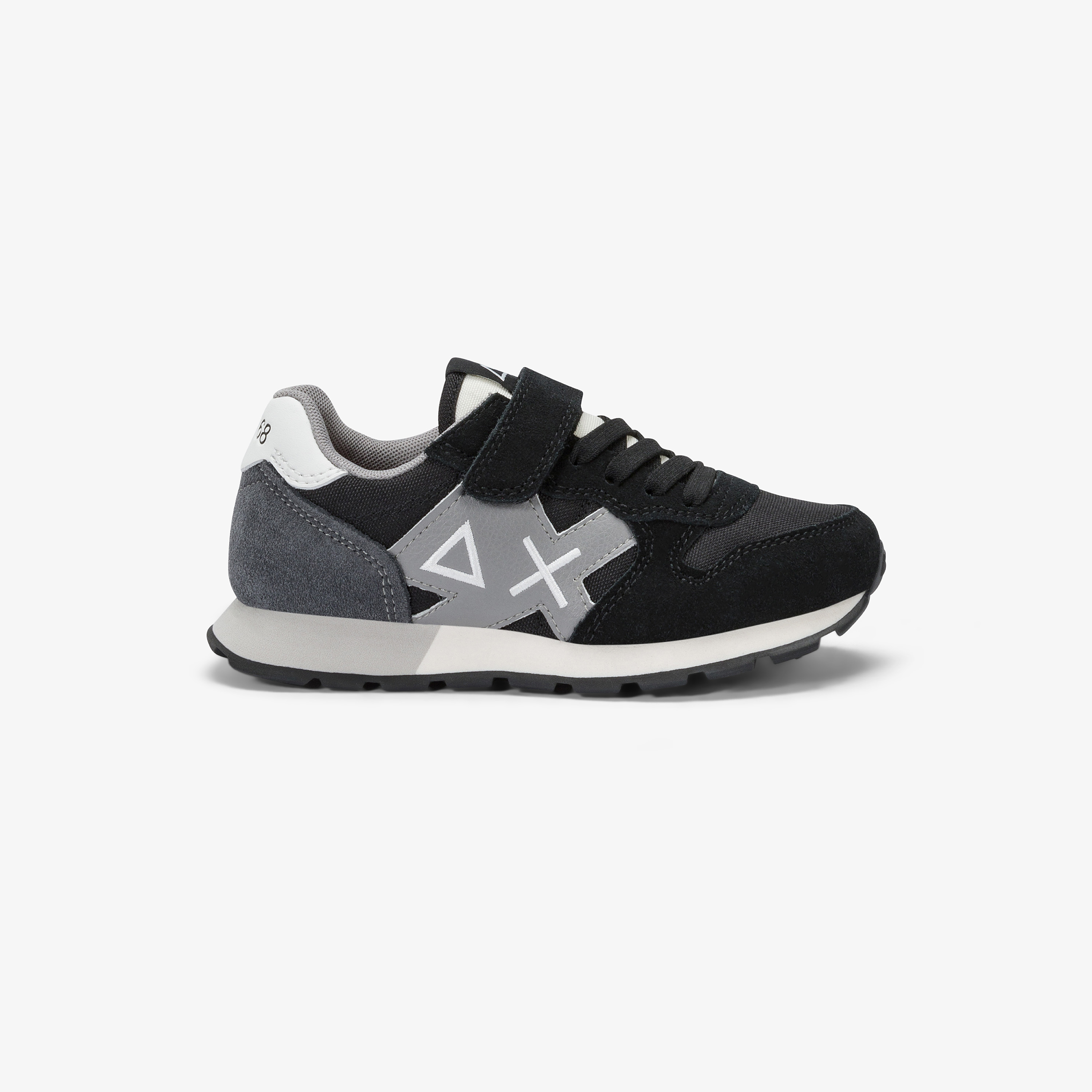 Sneaker Kid Boy's Jaki 2.0 Solid con cinturino e lacci nero