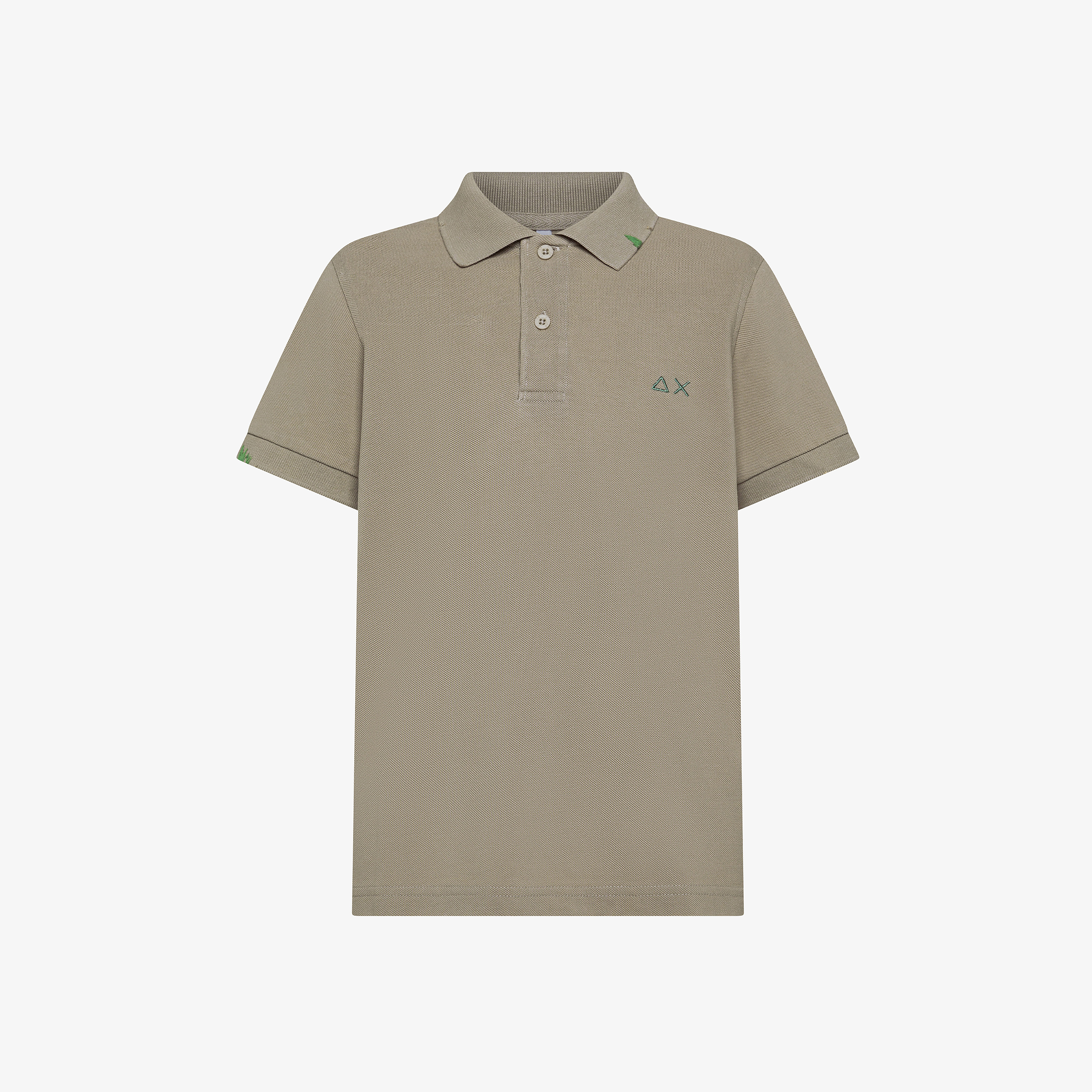Stone cotton piqué polo shirt