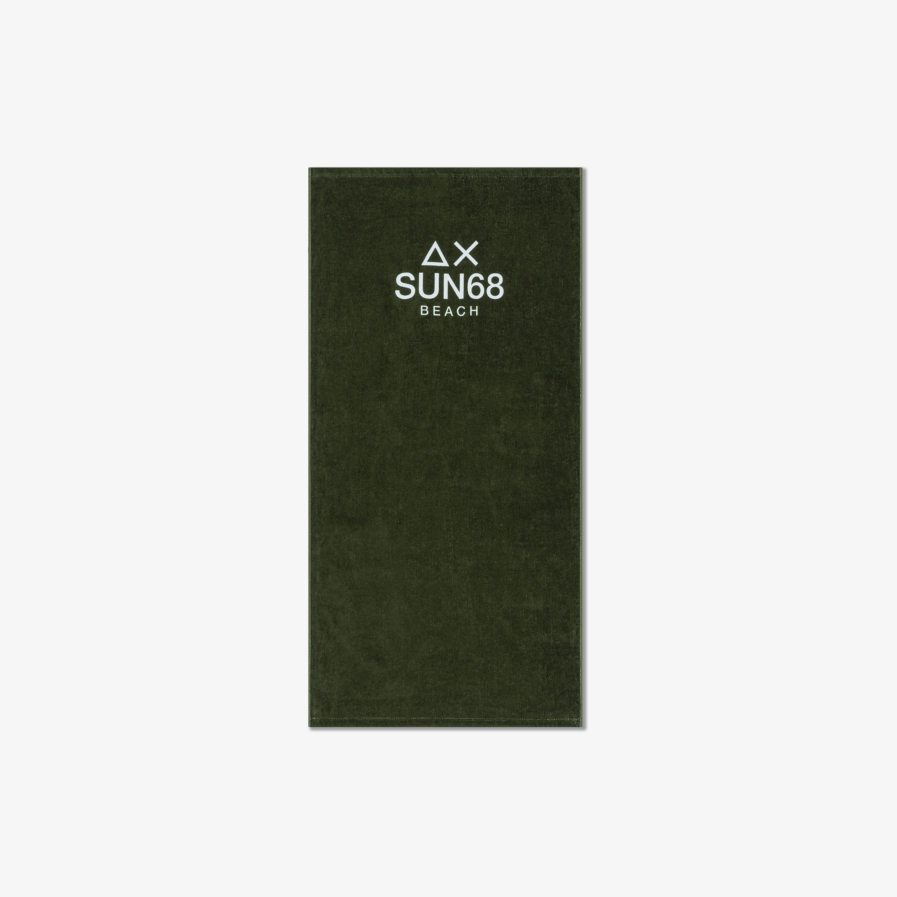 Dark green cotton beach towel