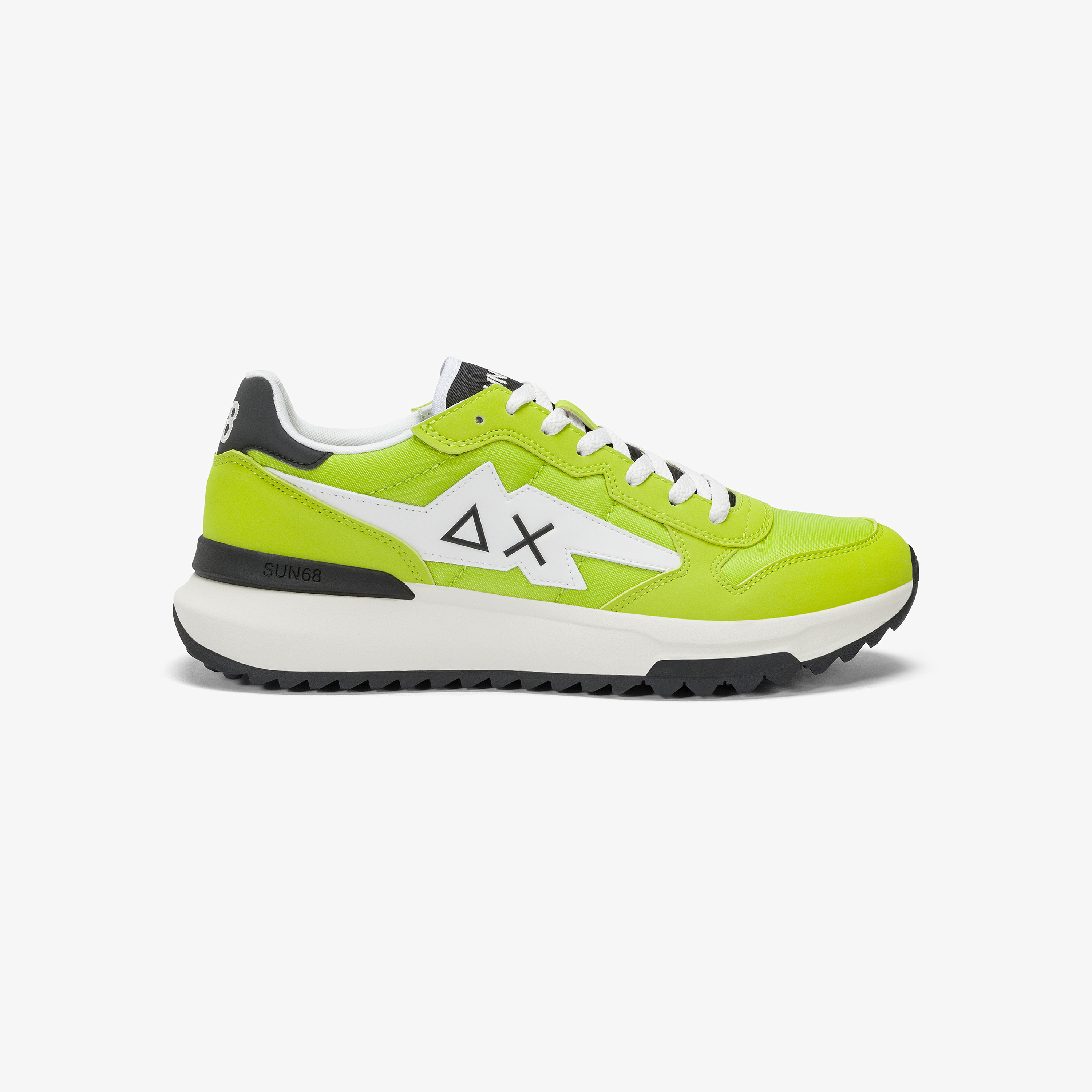 Niki lime yellow nylon and PU sneaker