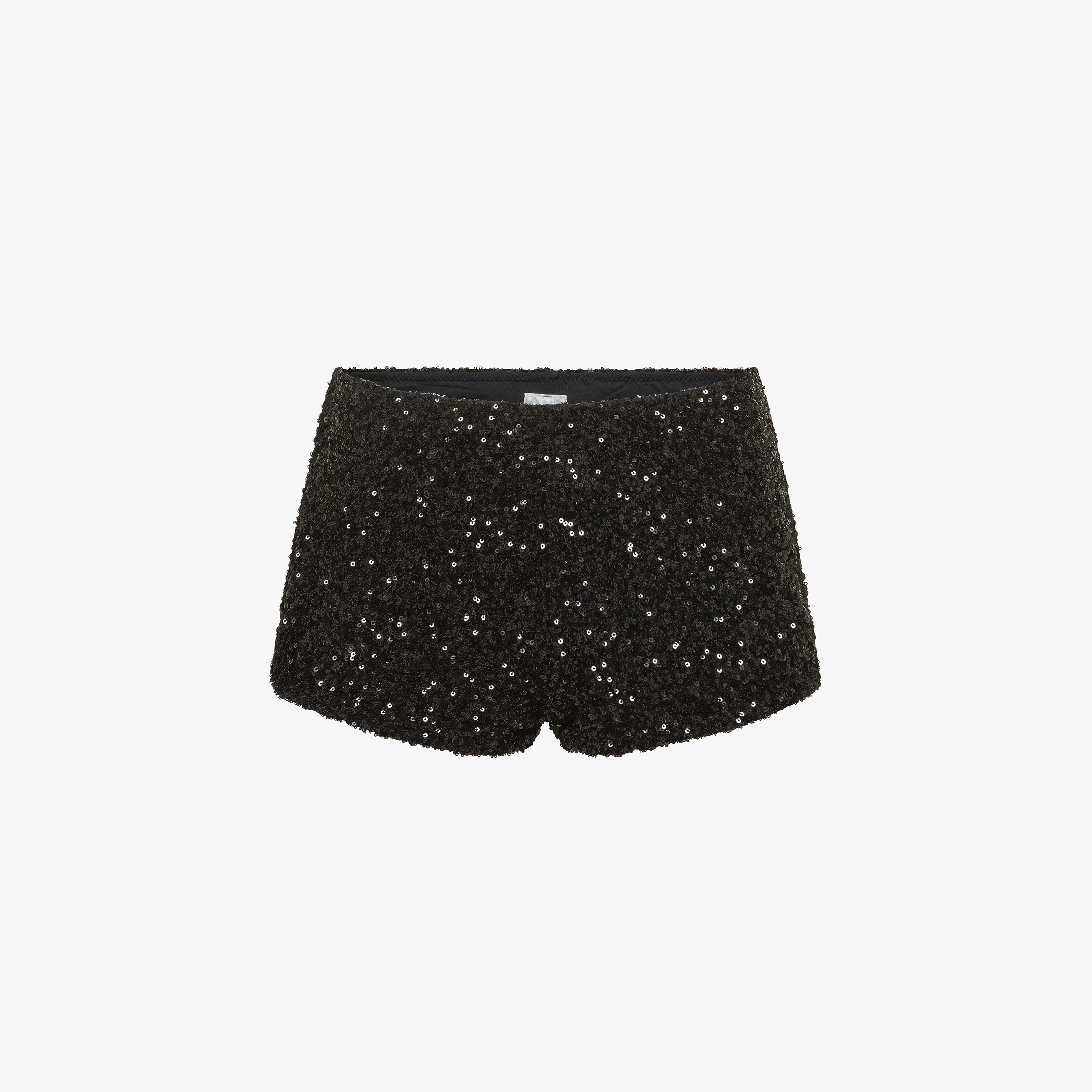 Black sequin shorts