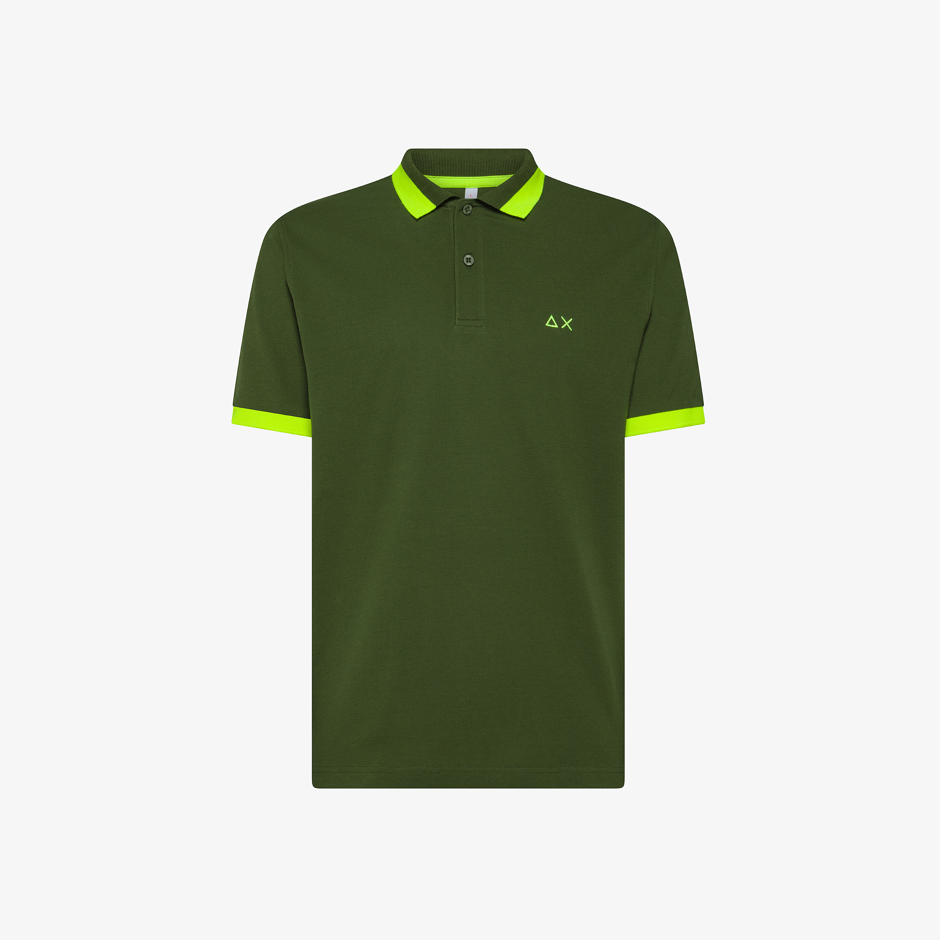 Polo in piquet di cotone verde scuro