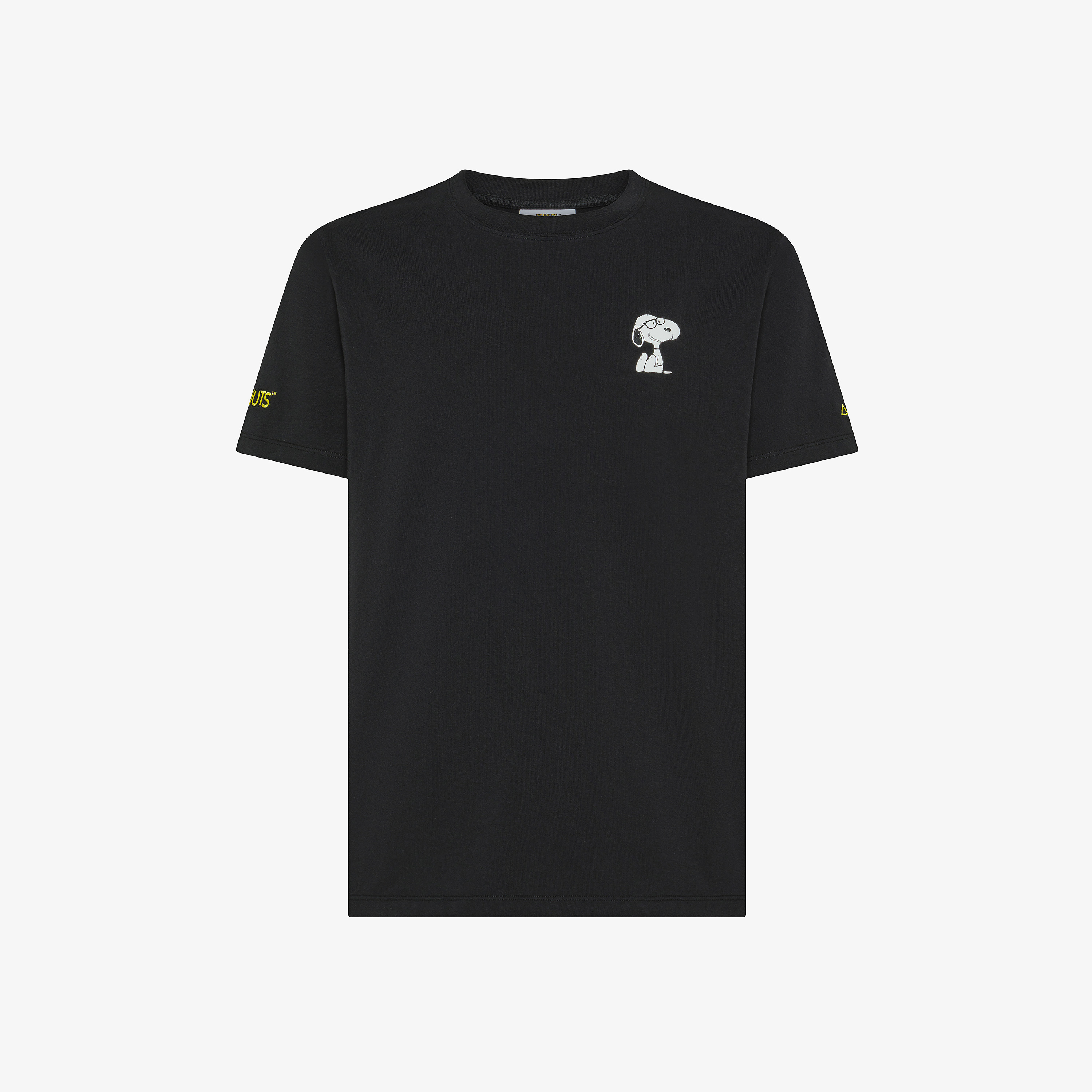 T-shirt girocollo Peanuts in cotone nero
