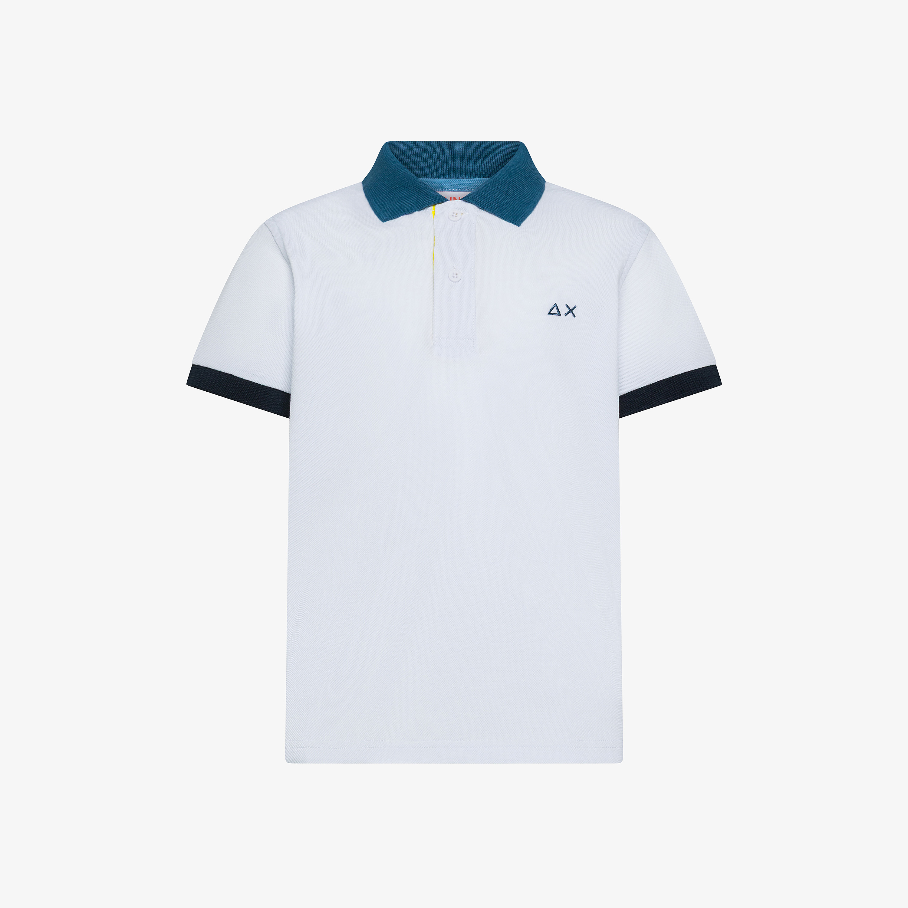 Polo con ricamo in cotone bianco