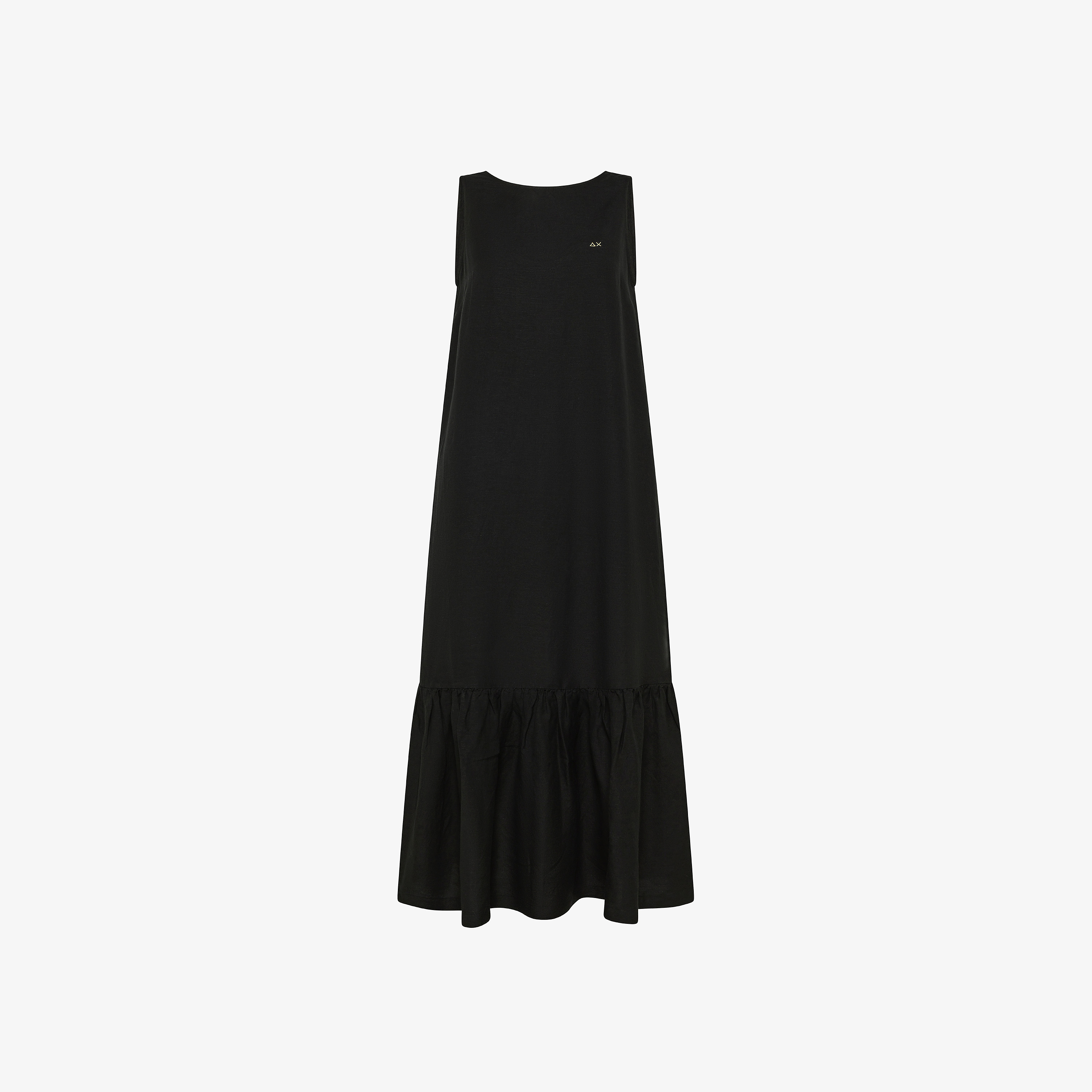Black linen dress