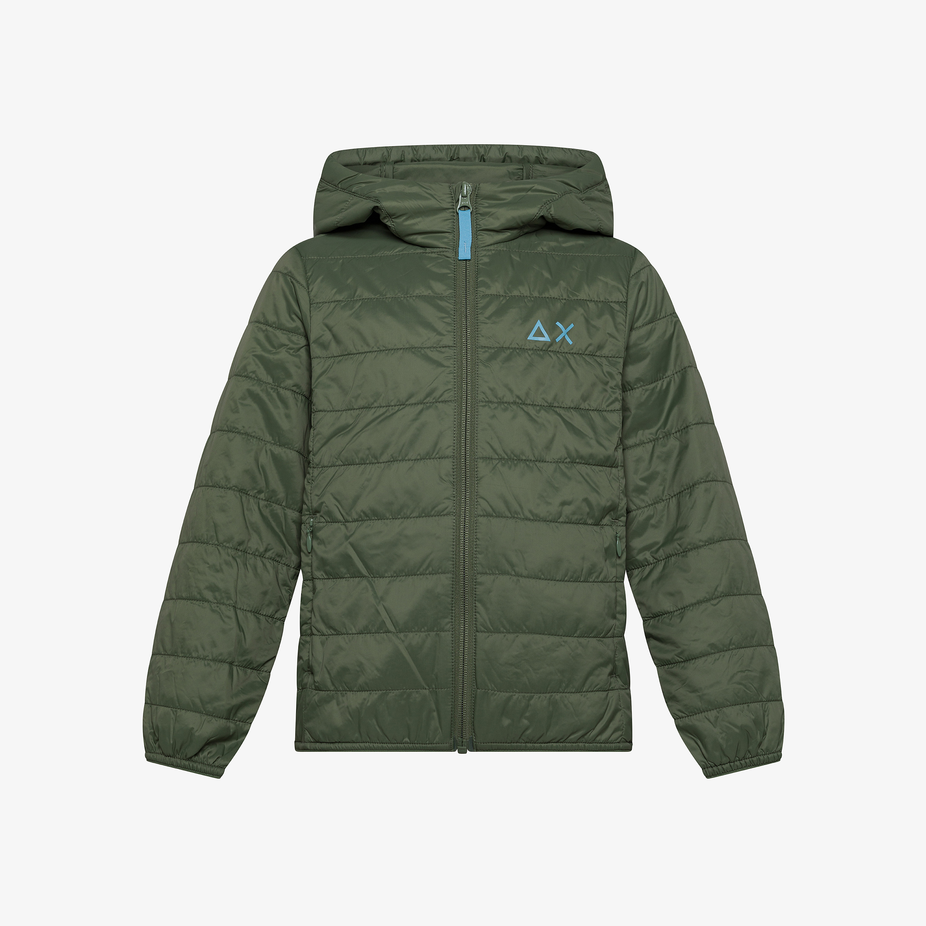 Sage green nylon puffer jacket