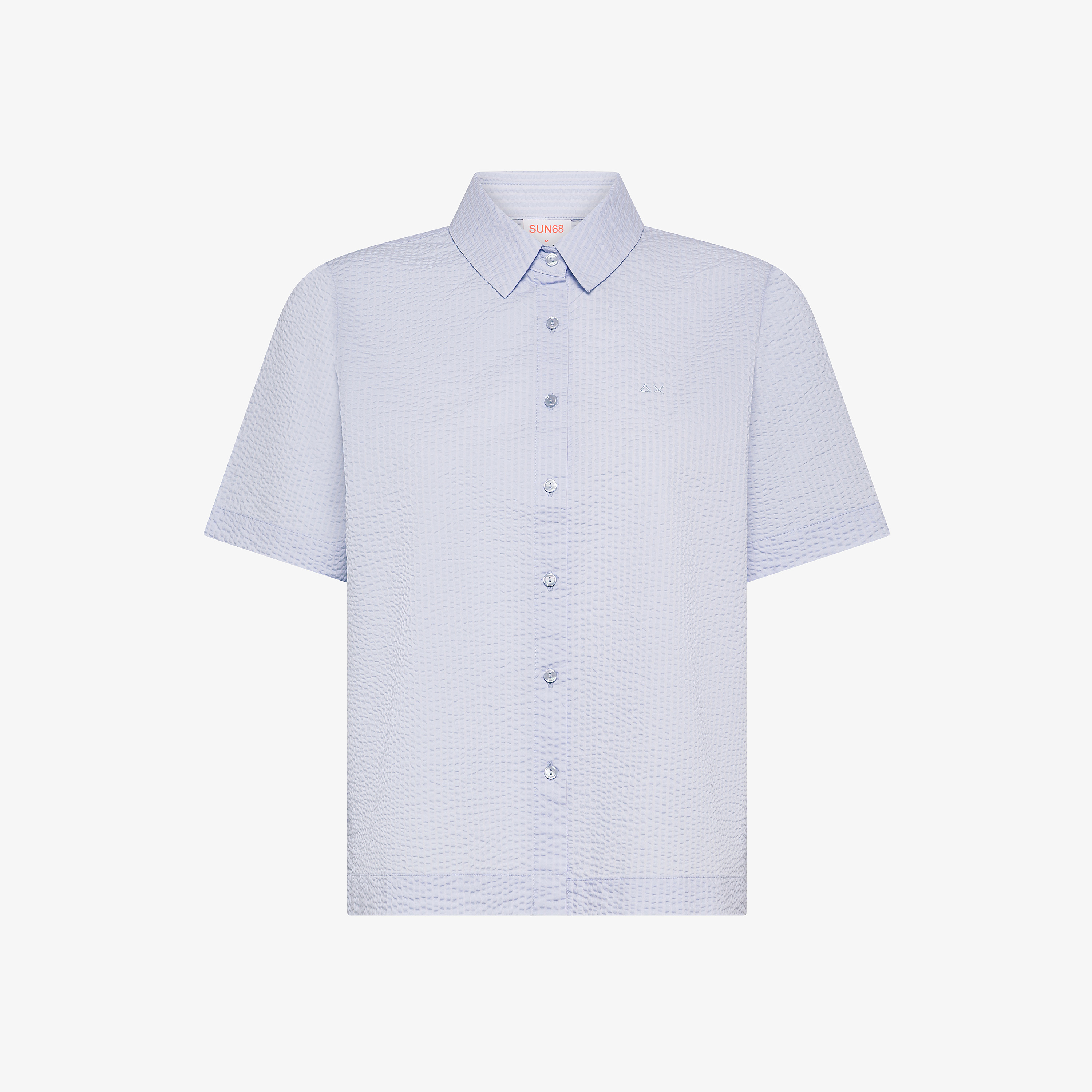 Lilac seersucker cotton shirt