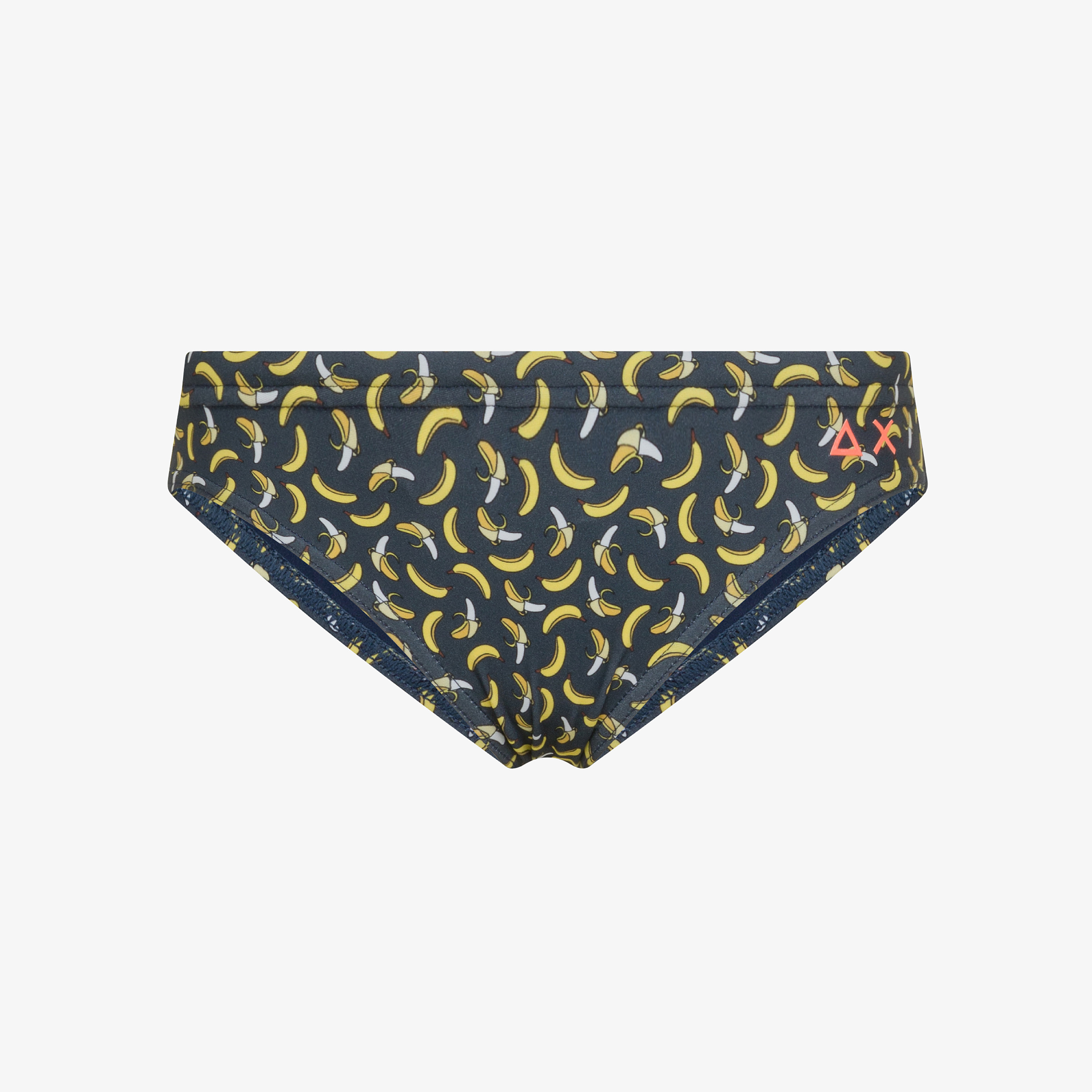 Slip mare con stampa blu navy e giallo