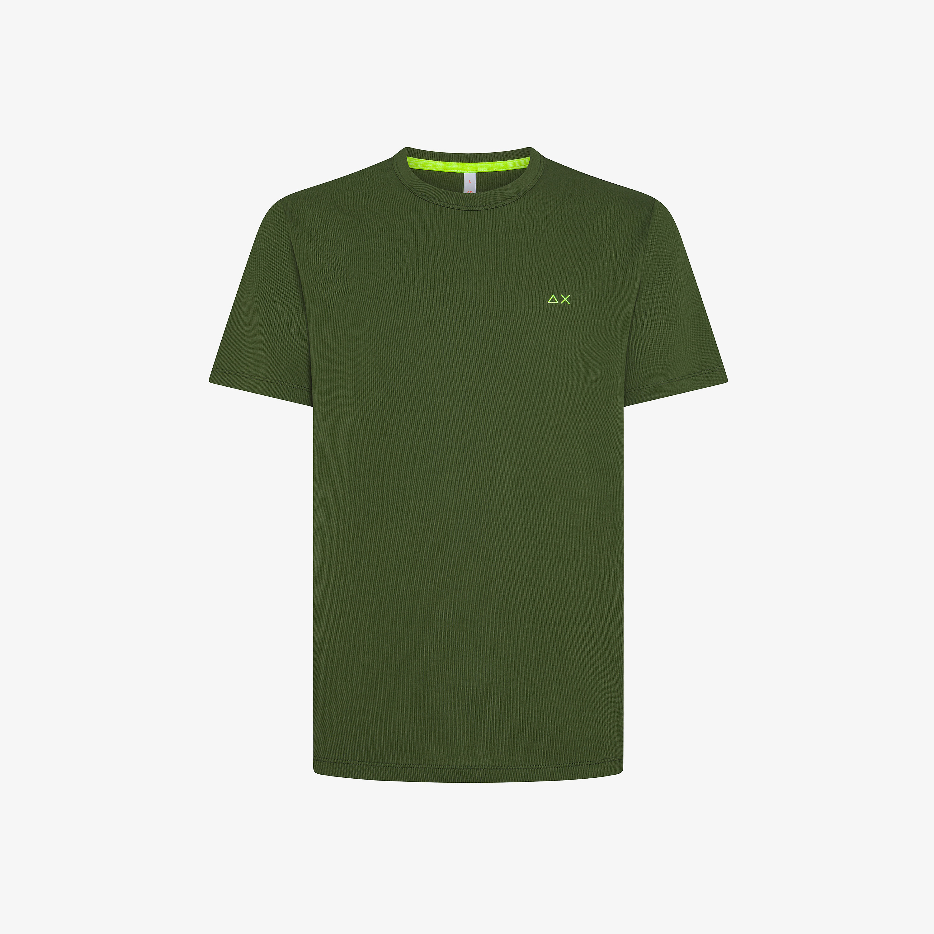 Dark green cotton piqué T-shirt