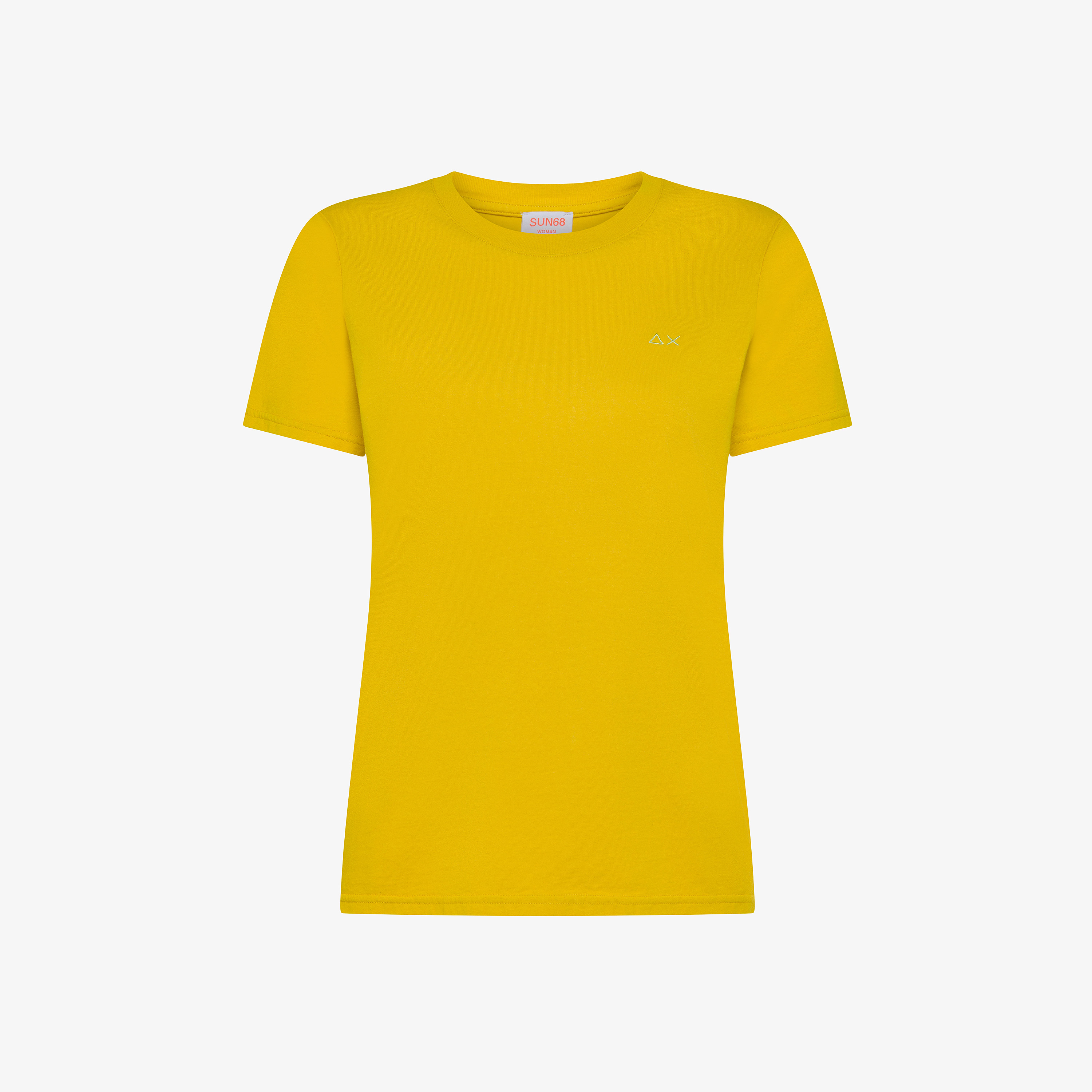 Yellow cotton jersey T-shirt