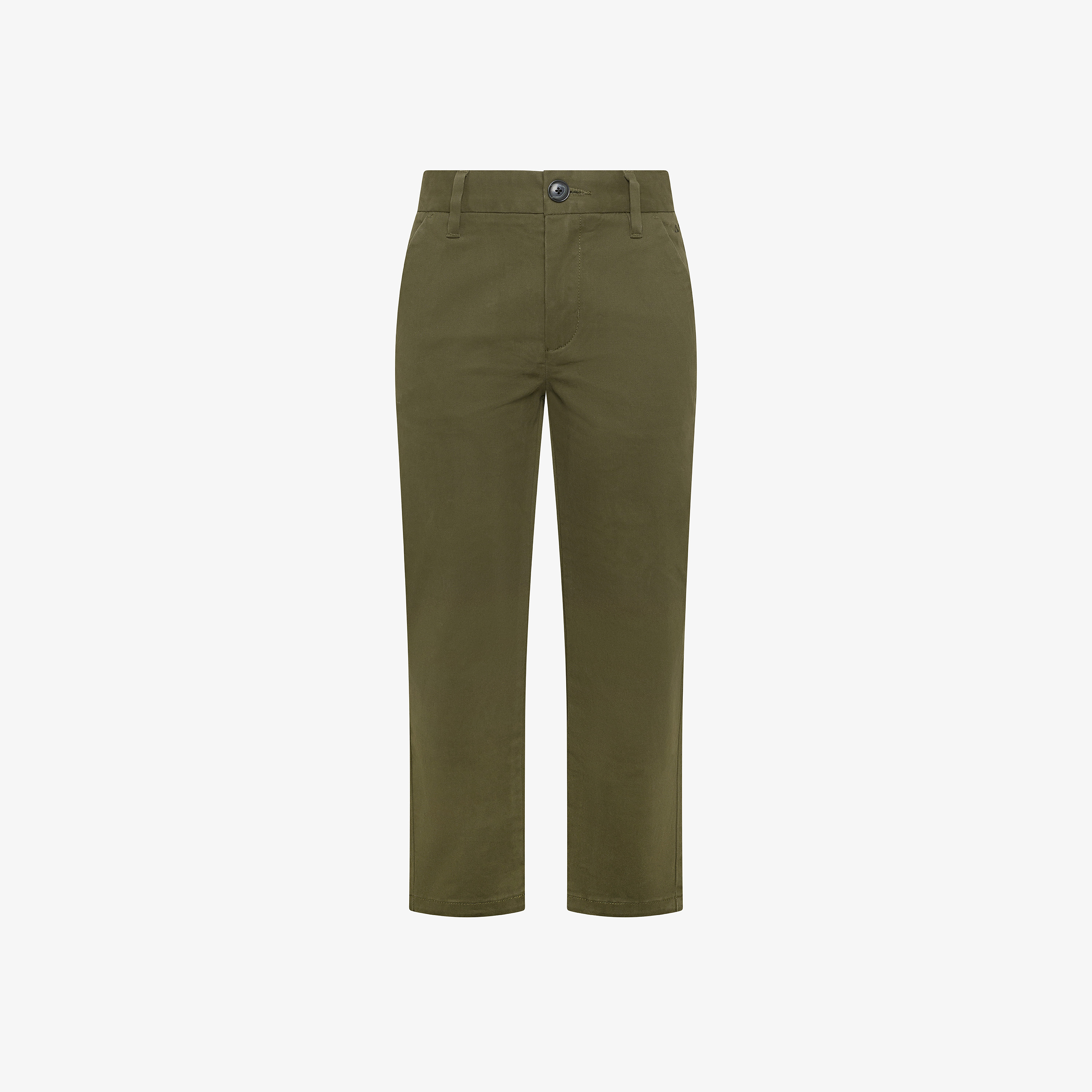 Pantaloni chino in cotone militare scuro