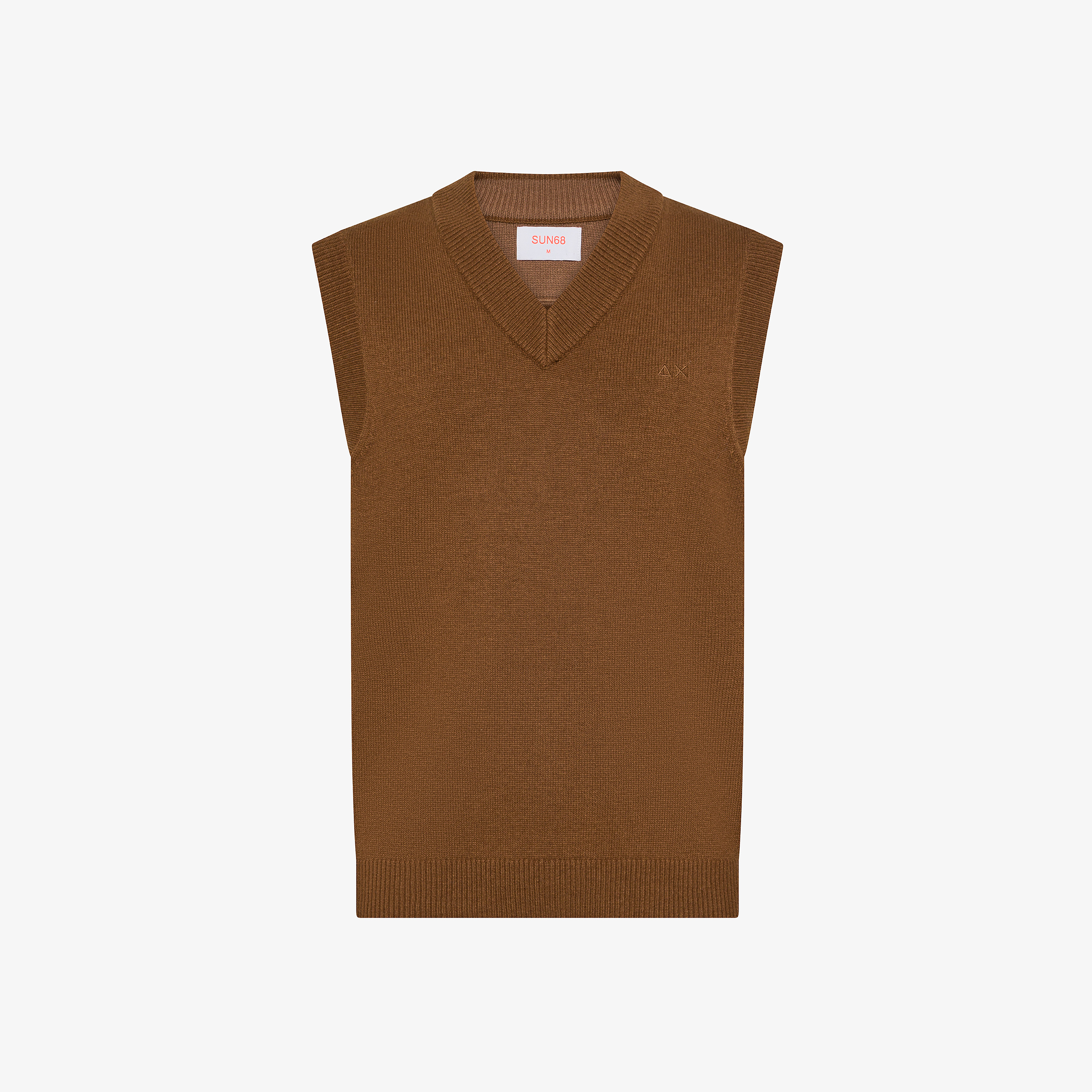 Gilet in lana e cashmere volpe