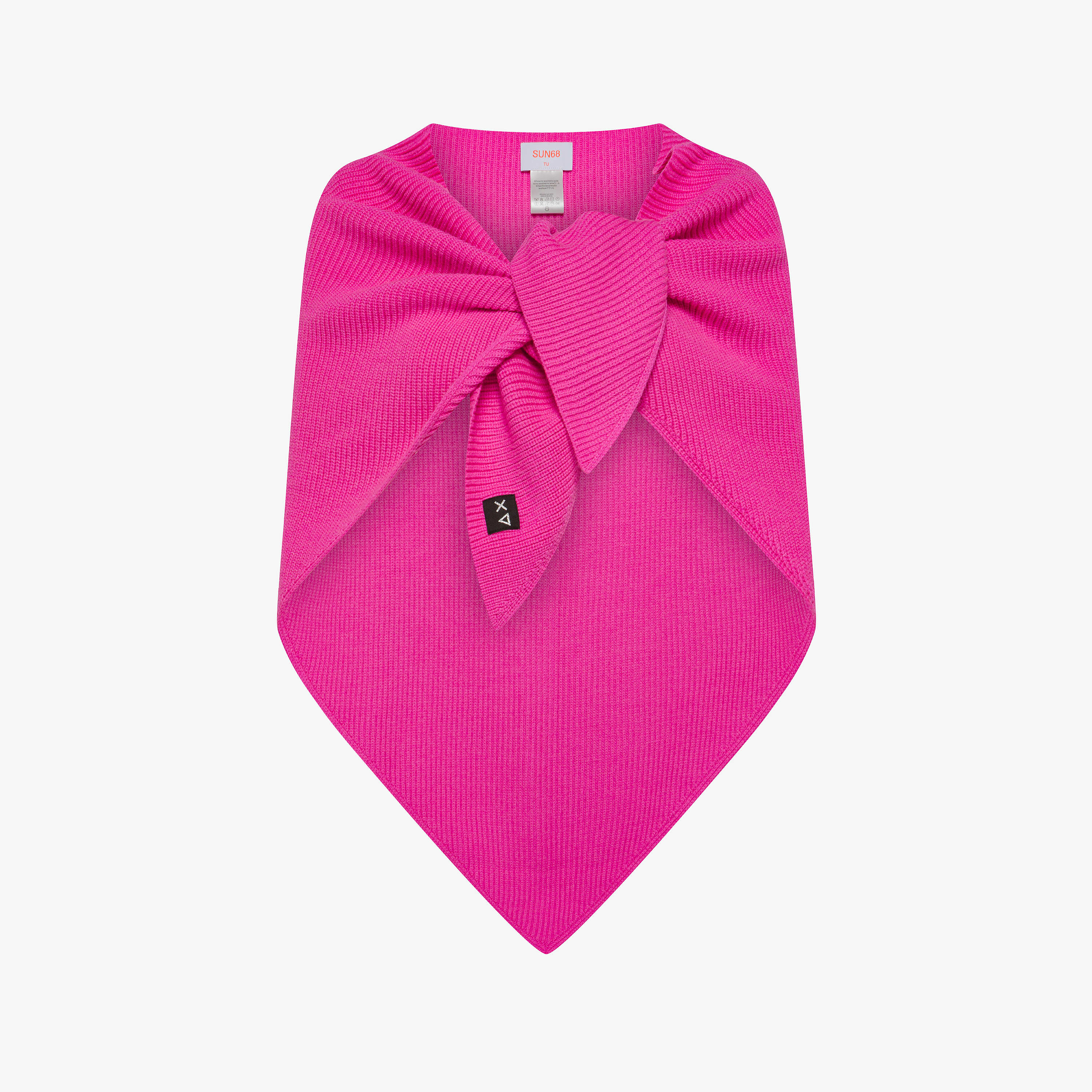 Fuxia fluo wool blend scarf