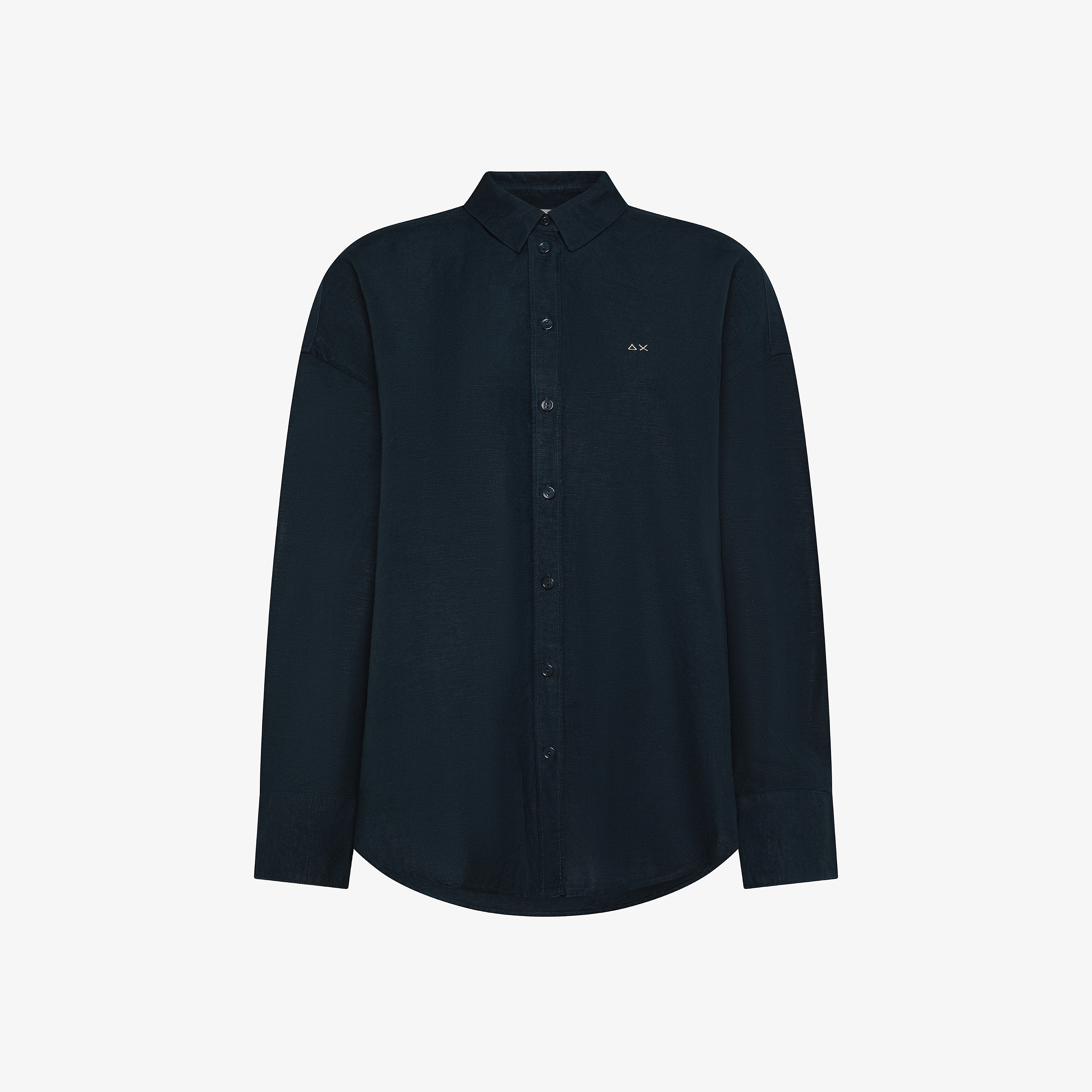 Navy blue linen shirt