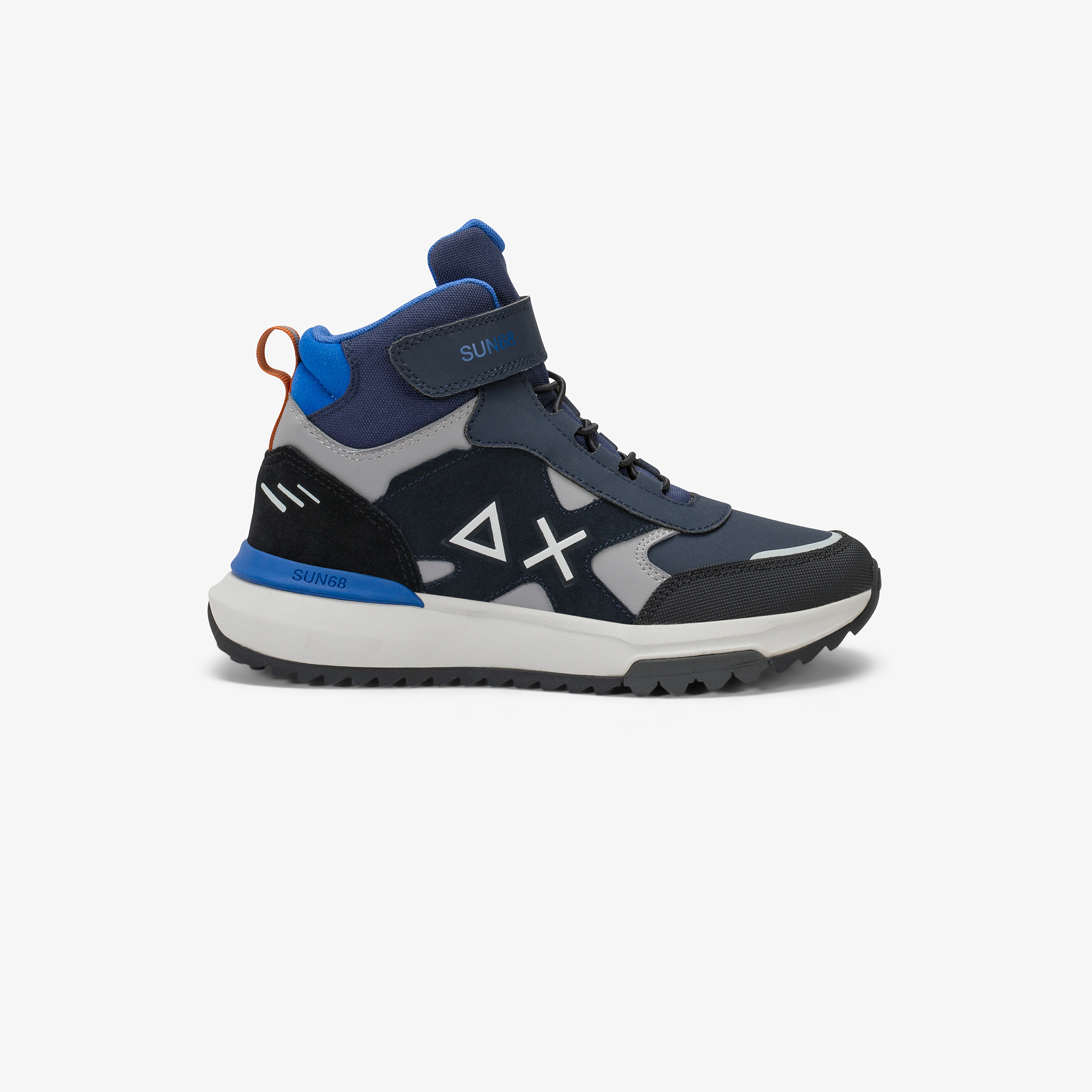 Sneaker Teen Boy's Niki 2.0 Winter in similpelle e suede navy blue