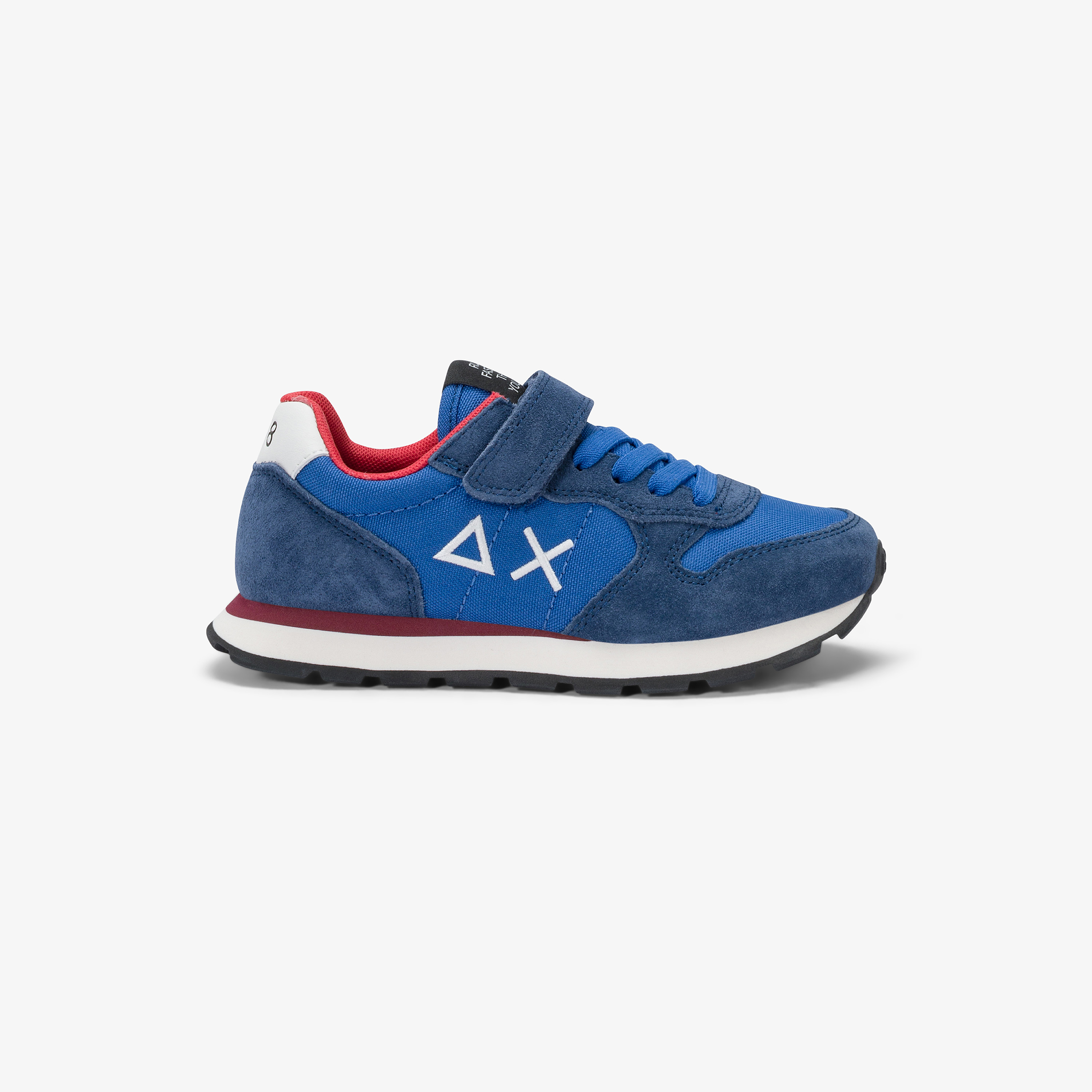 Sneaker Kid Boy's Tom Solid in suede e nylon royal