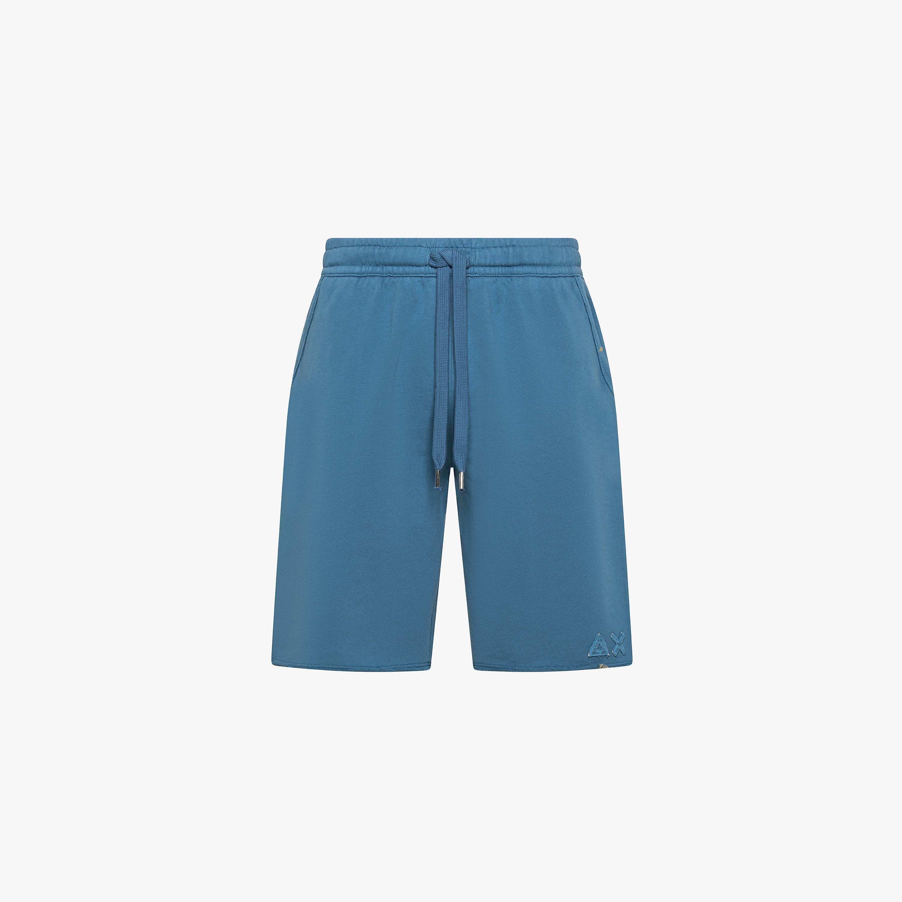Dark avio fleece Bermuda shorts vintage wash