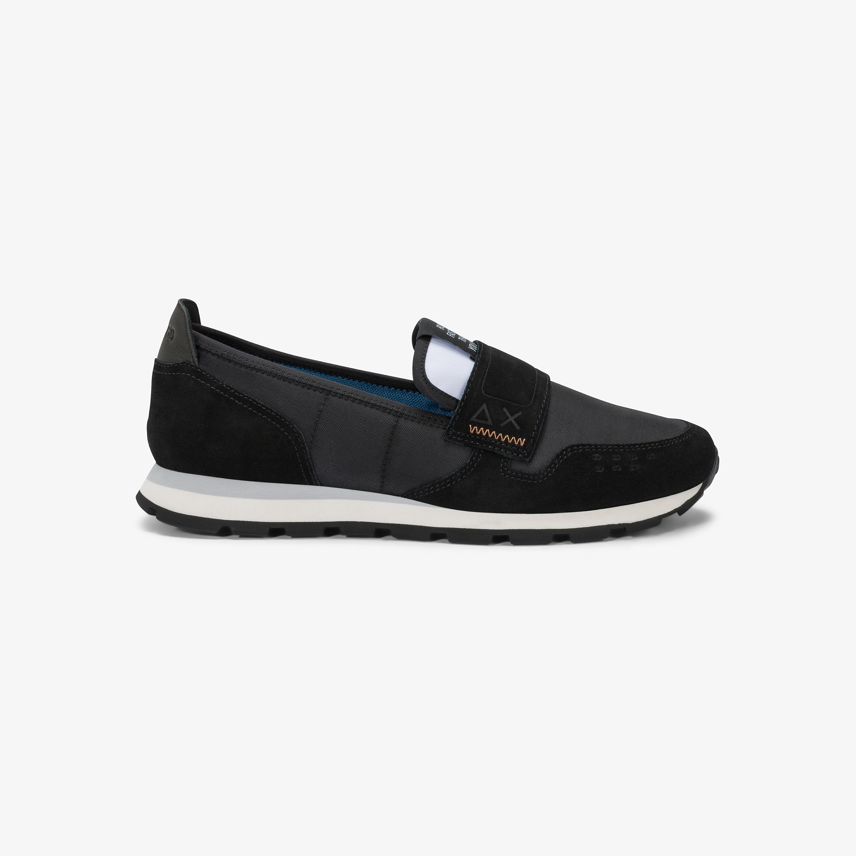 Mocassino Tom Solid in suede e nylon nero