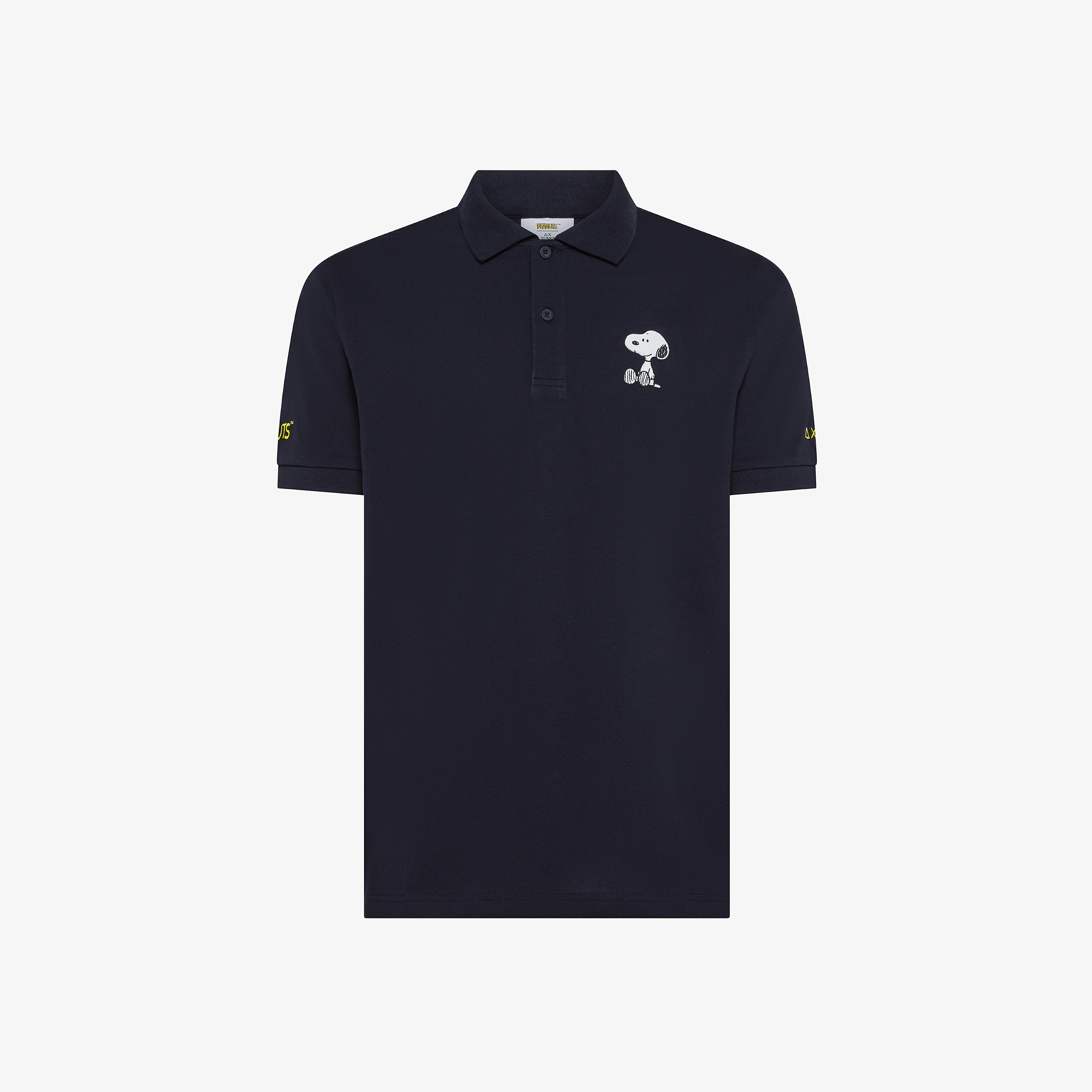 Polo Peanuts in piquet di cotone stretch navy blue