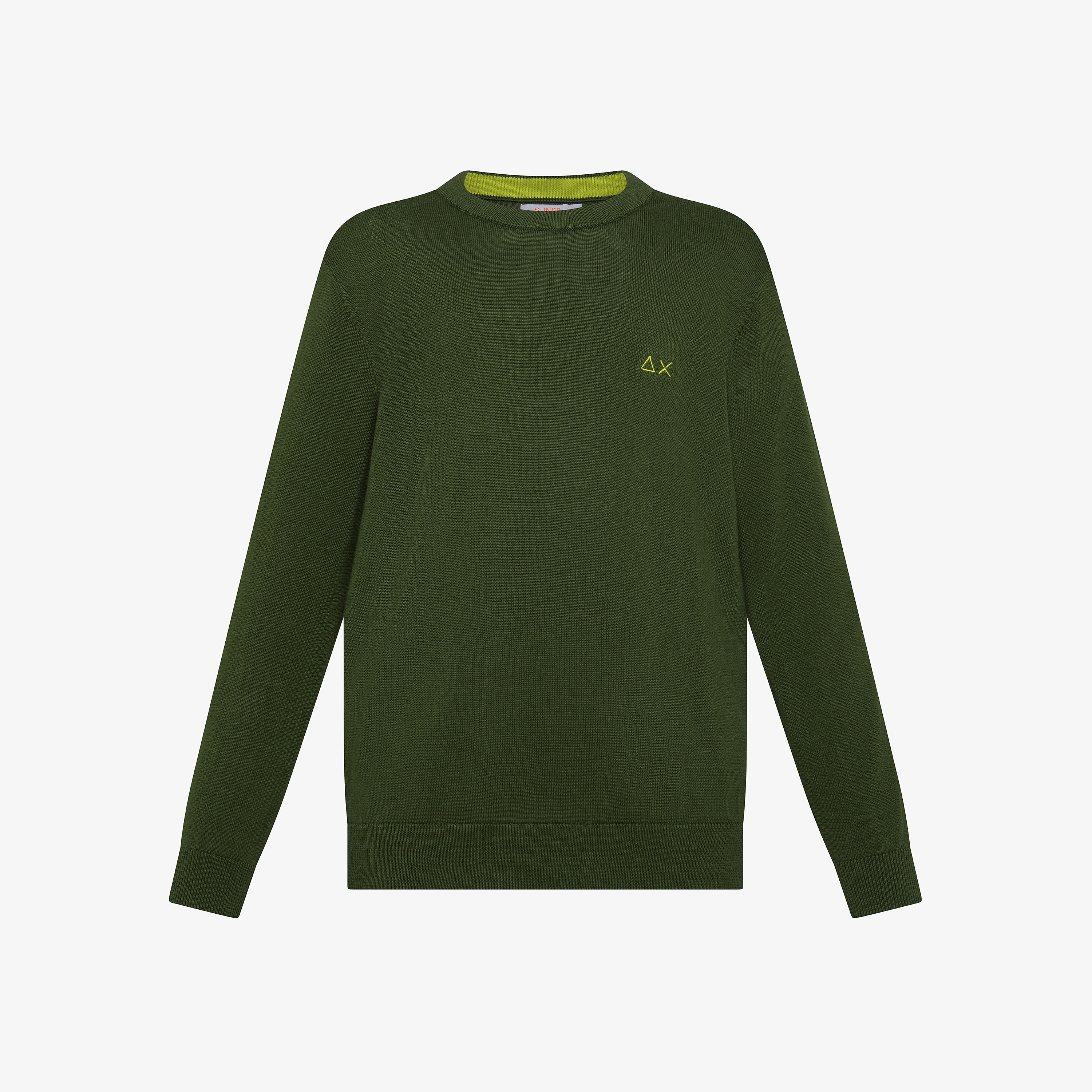 Maglia in cotone verde scuro