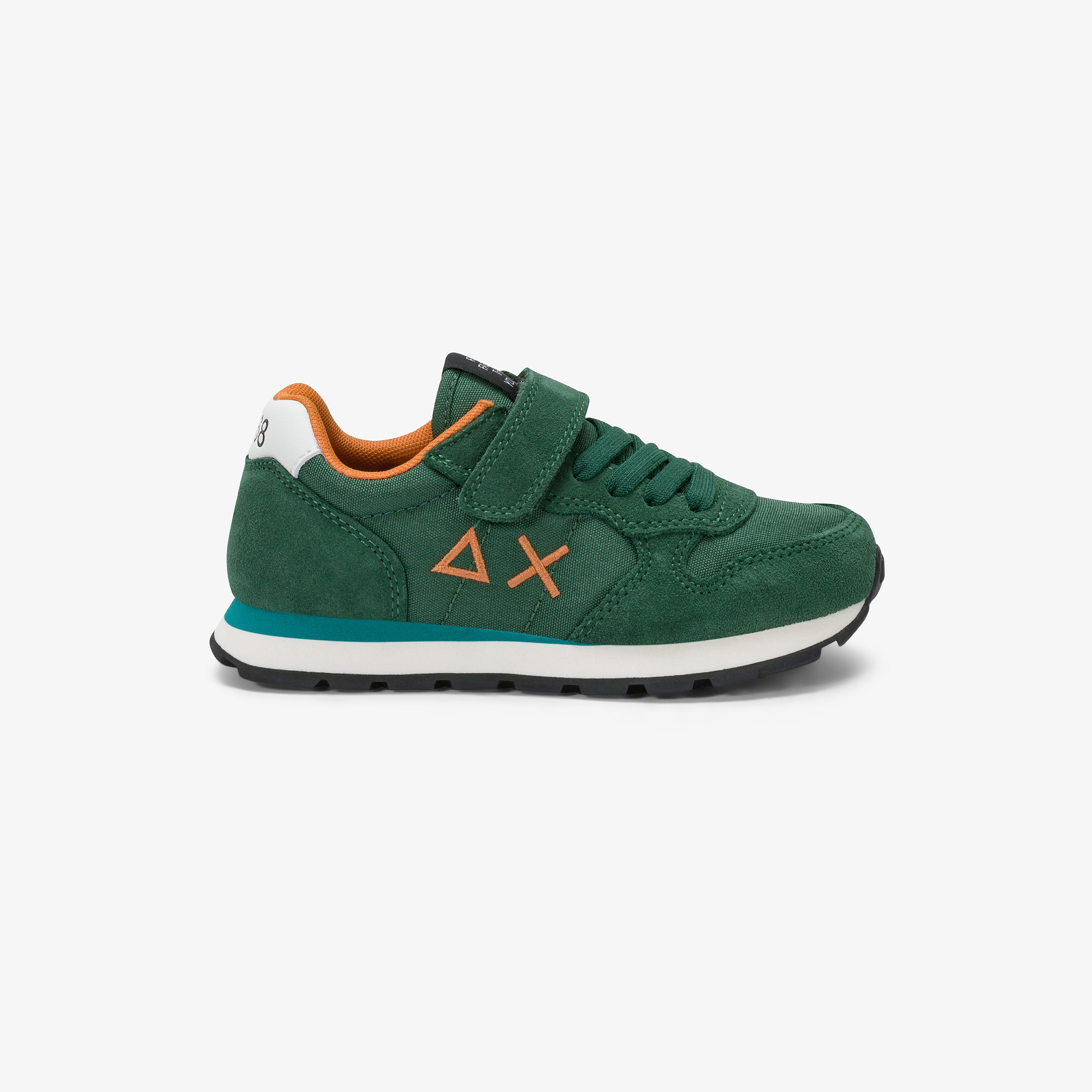 Dark green Kid Boy’s Tom Solid suede and nylon sneaker