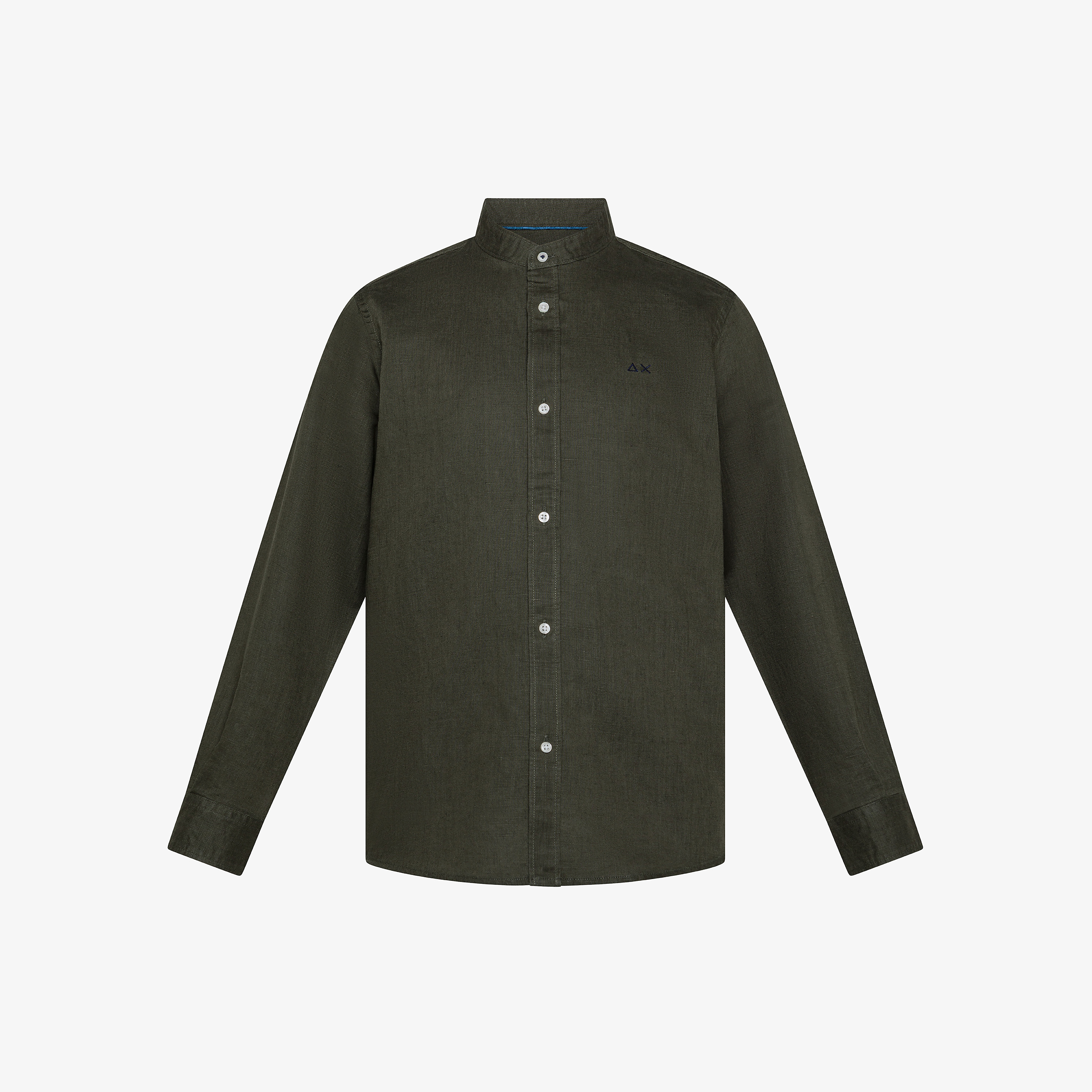 Dark green linen and cotton shirt