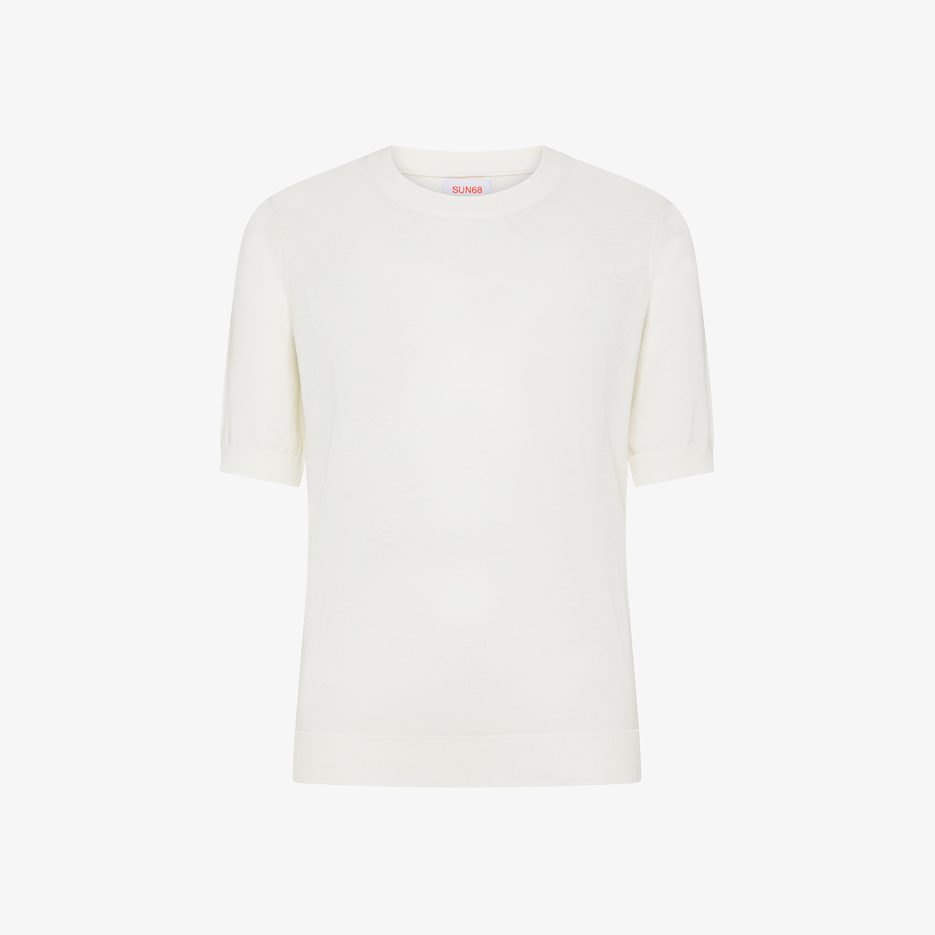 Off white cotton knit T-shirt