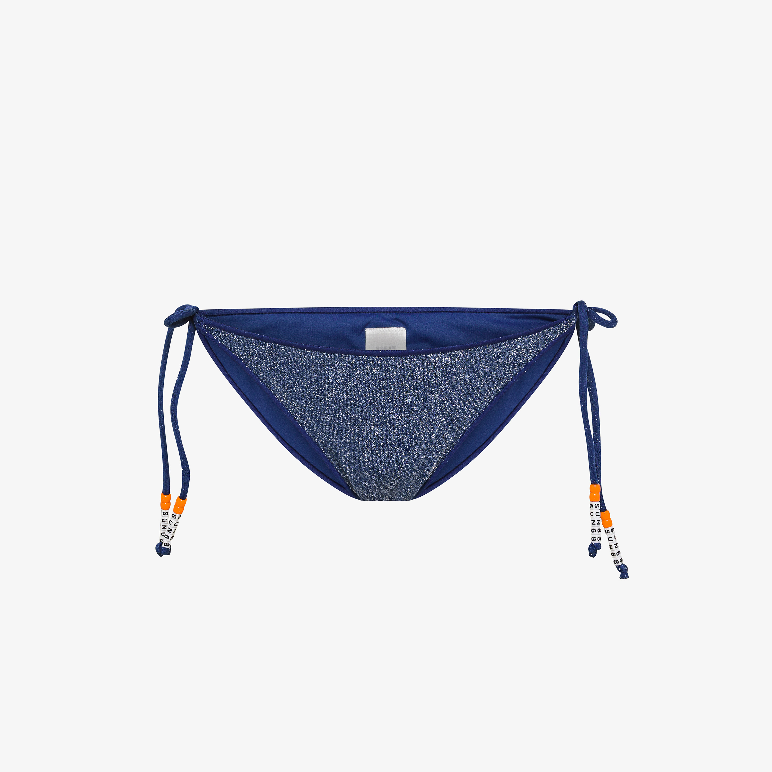 Navy blue lurex bikini briefs