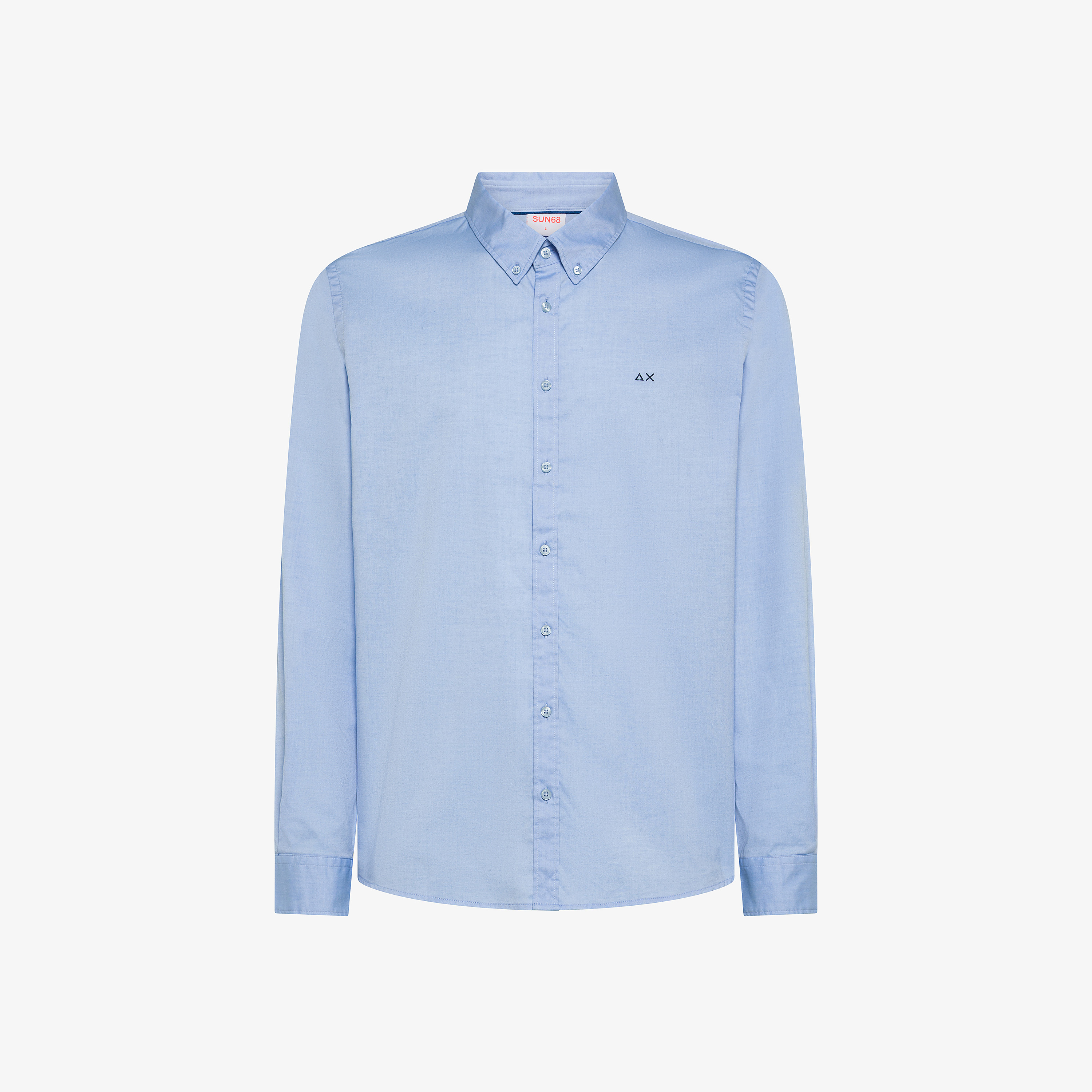 Camicia button down in cotone Oxford azzurro