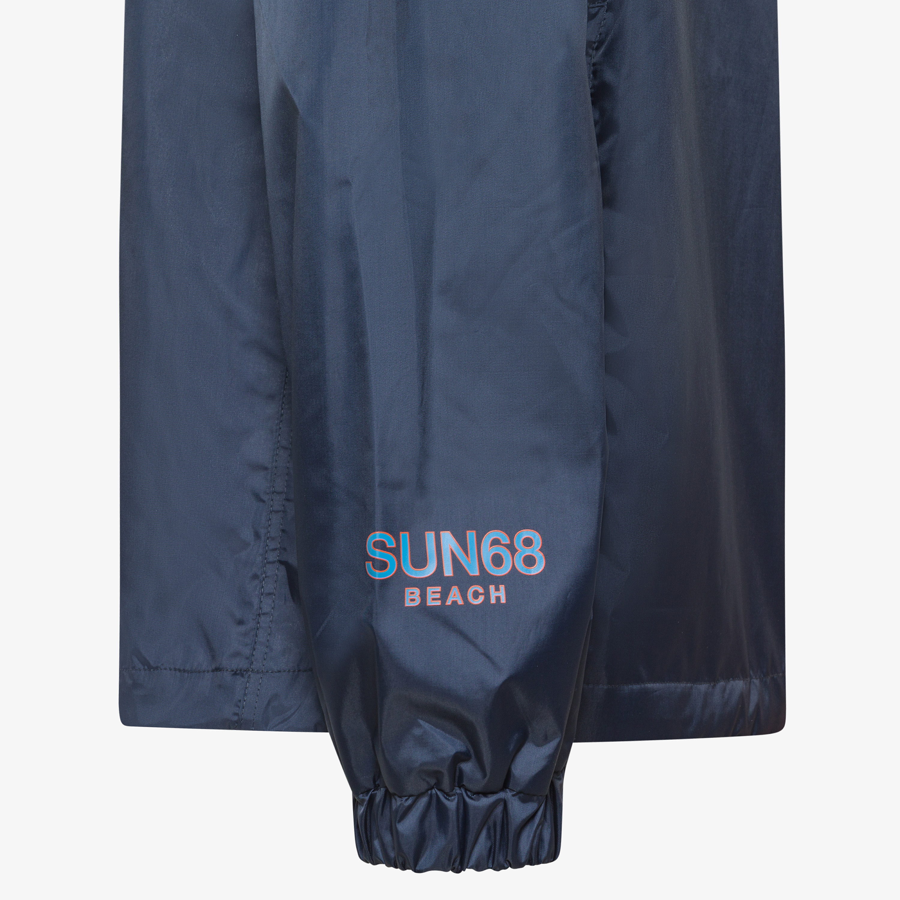 Navy Blue Giubbino Sun 68 Giacca A Vento In Nylon Antigoccia Blu Navy