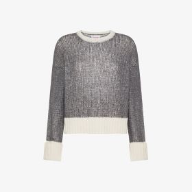 Maglione in lana e alpaca grigio scuro