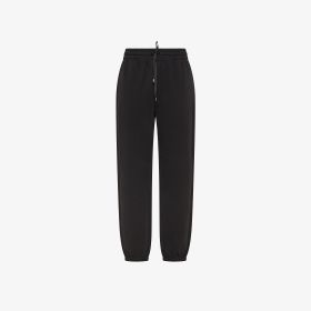 Pantaloni jogging in felpa di cotone nero