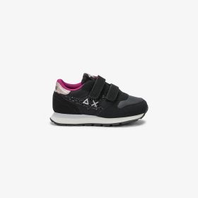 Sneaker Girl's Stargirl Glitter in suede e nylon nero