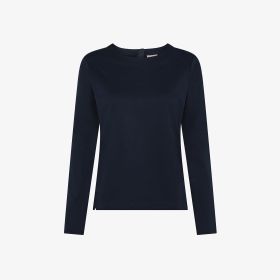 Navy blue cotton t-shirt with zip