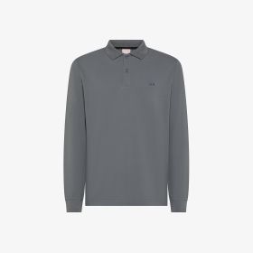 Ink black cotton polo with SUN68 logo