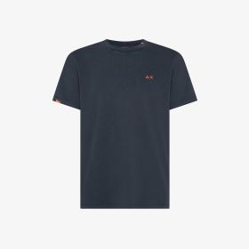 T-shirt in jersey di cotone blu navy