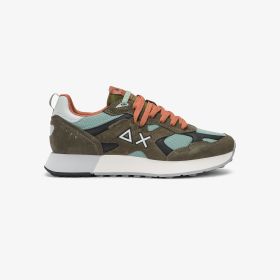 Sneaker Jaki Outdoor in nylon e suede verde militare