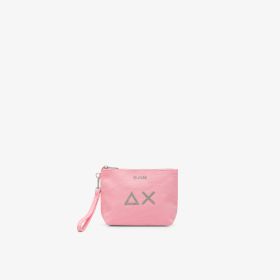 Pouch in tela di cotone rosa