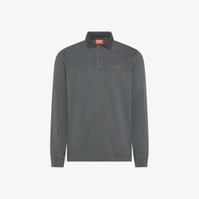 Polo in jersey effetto vintage stone