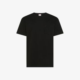 T-shirt in cotone con taschino nero