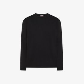 T-shirt girocollo con maniche lunghe nero