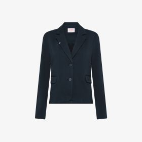 Blazer in felpa di cotone blu navy
