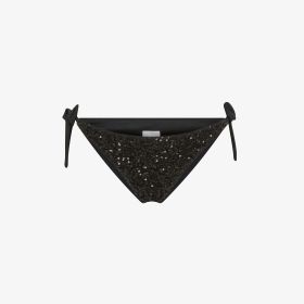 Slip mare con paillettes nero